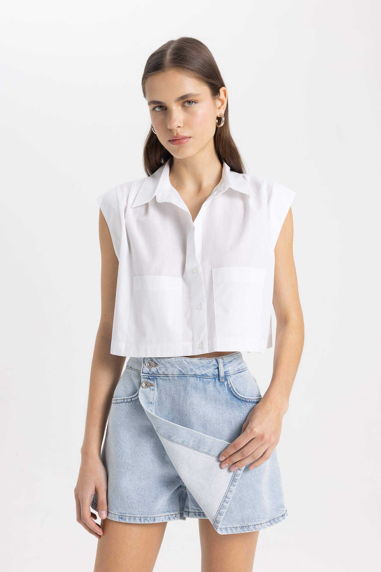 Denim High waist Shorts