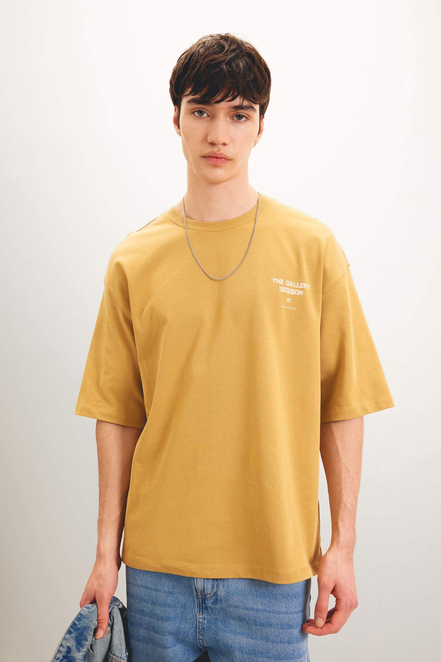 T-Shirt imprimé Au Dos Coupe Relax Col Rond à Manches Courtes