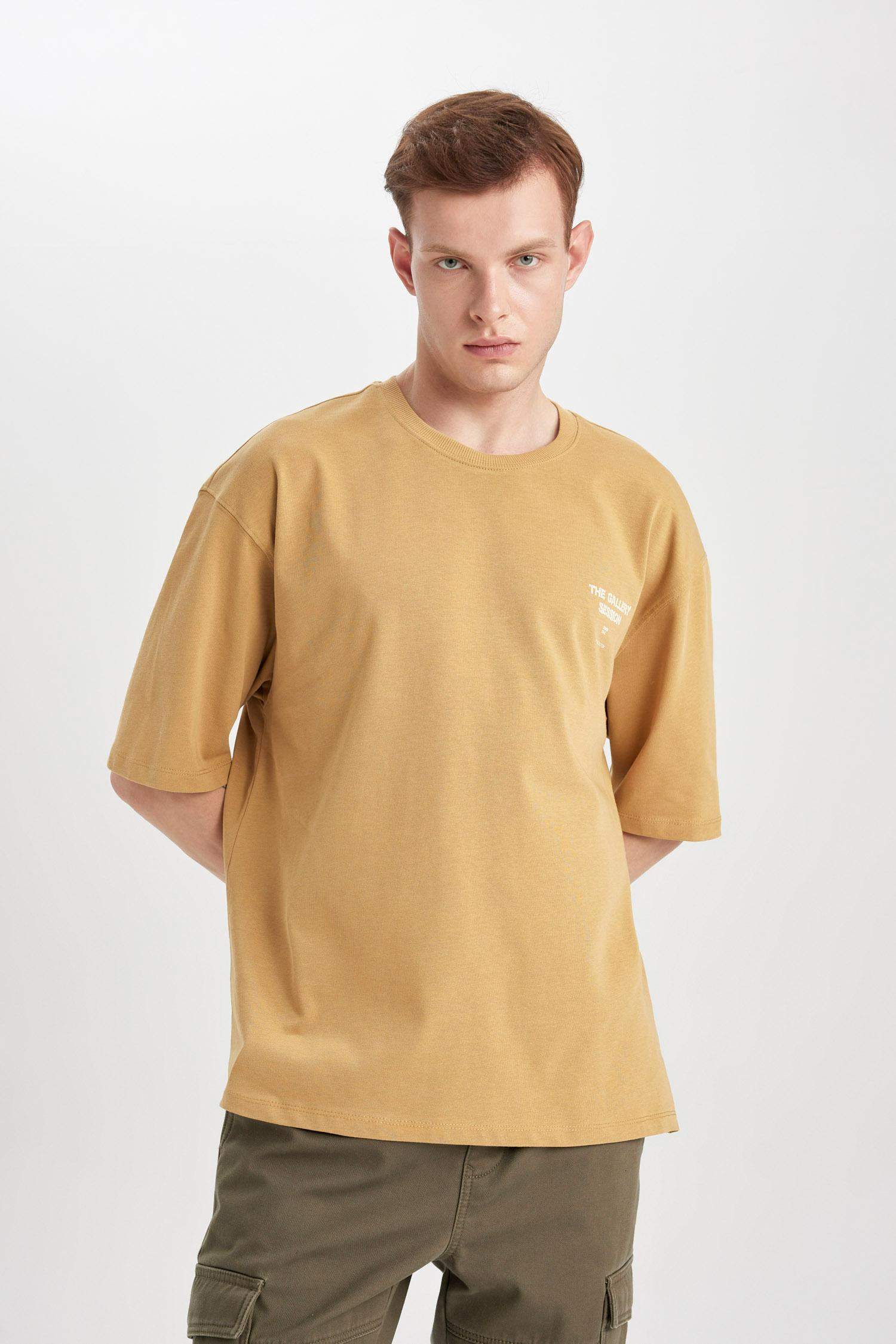 T-Shirt imprimé Au Dos Coupe Relax Col Rond à Manches Courtes