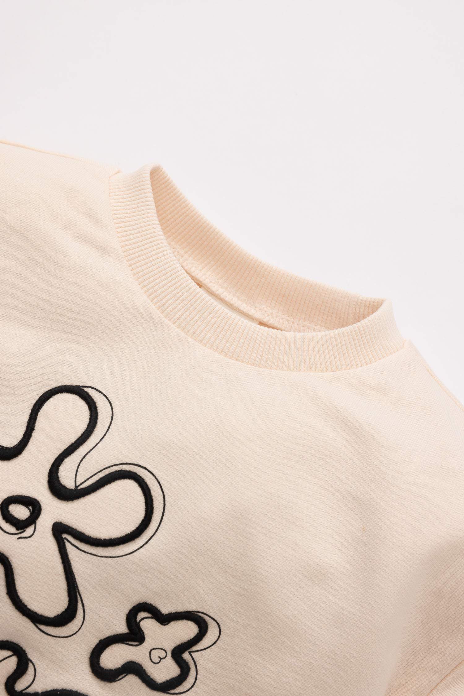 Baby Girl Crew Neck Floral Printed Sweatshirt