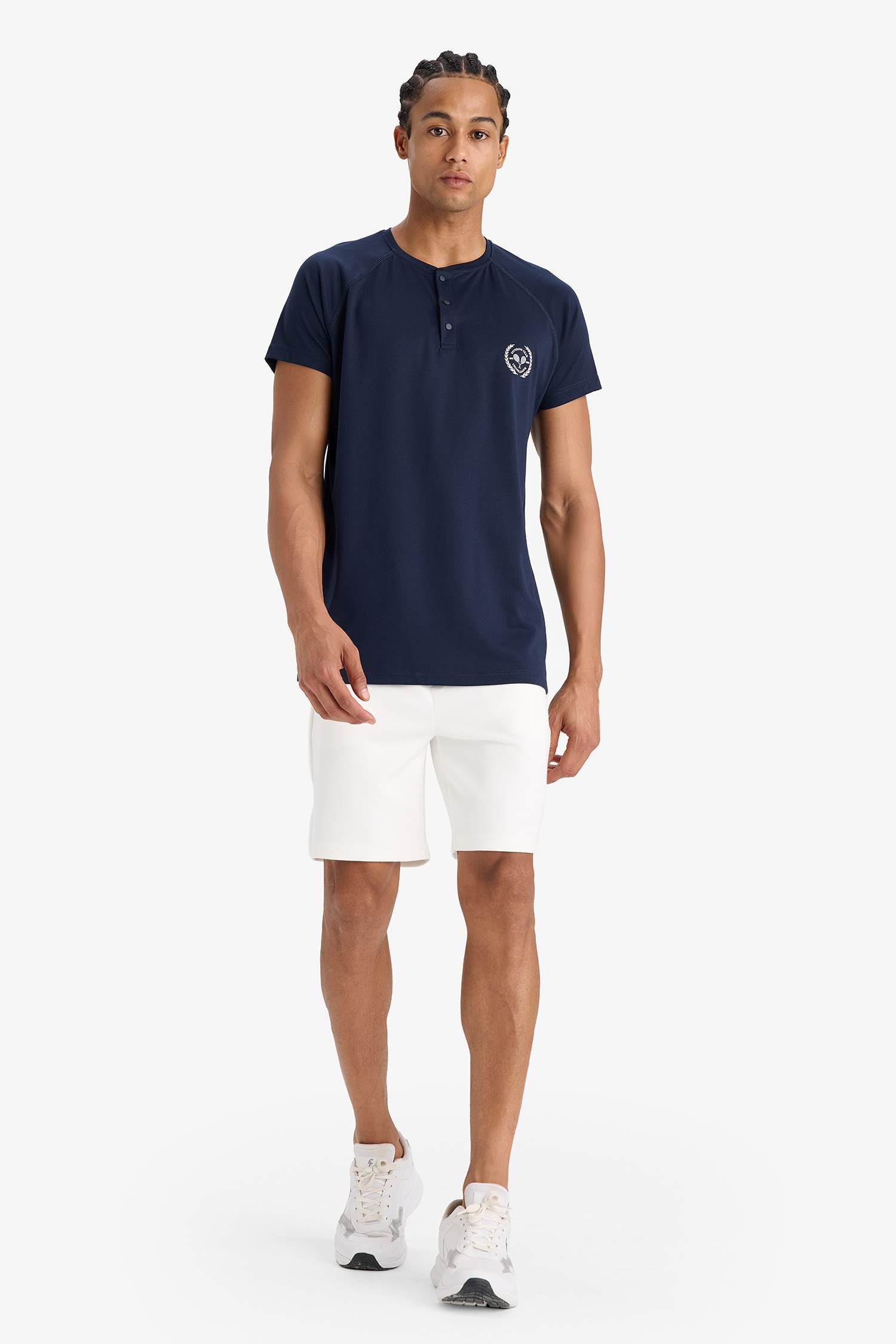 DeFactoFit Standard Fit Crew Neck Printed Sports T-Shirt