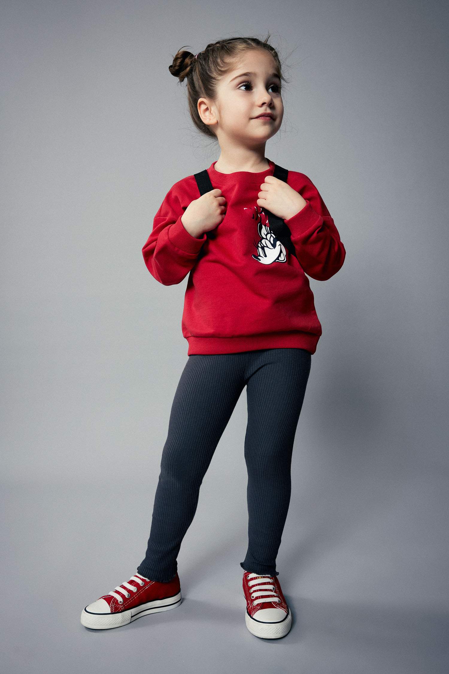Kız Bebek Disney Mickey & Minnie Sweatshirt Tayt 2'li Takım