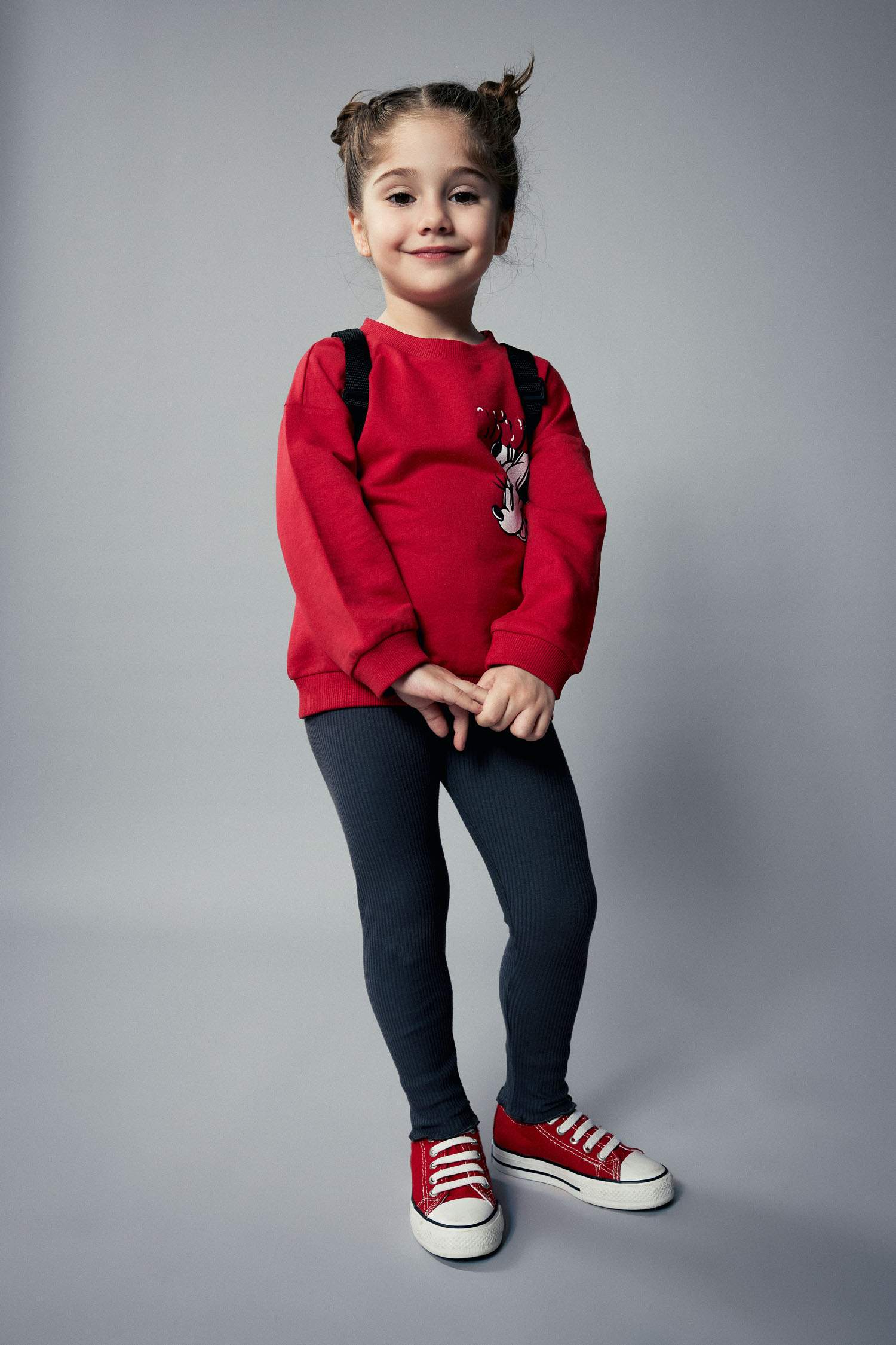 Kız Bebek Disney Mickey & Minnie Sweatshirt Tayt 2'li Takım