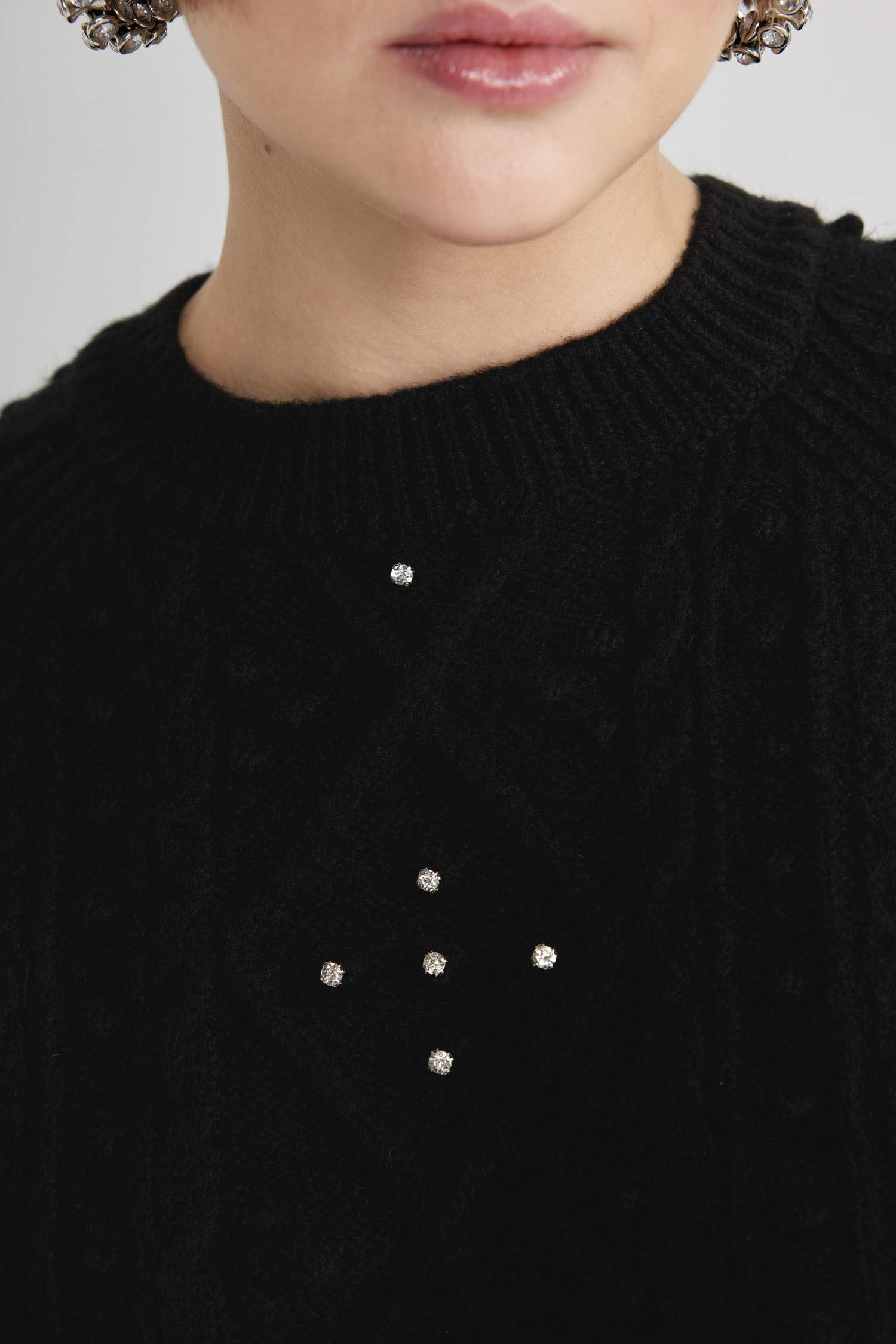 Crew Neck Crop Pullover