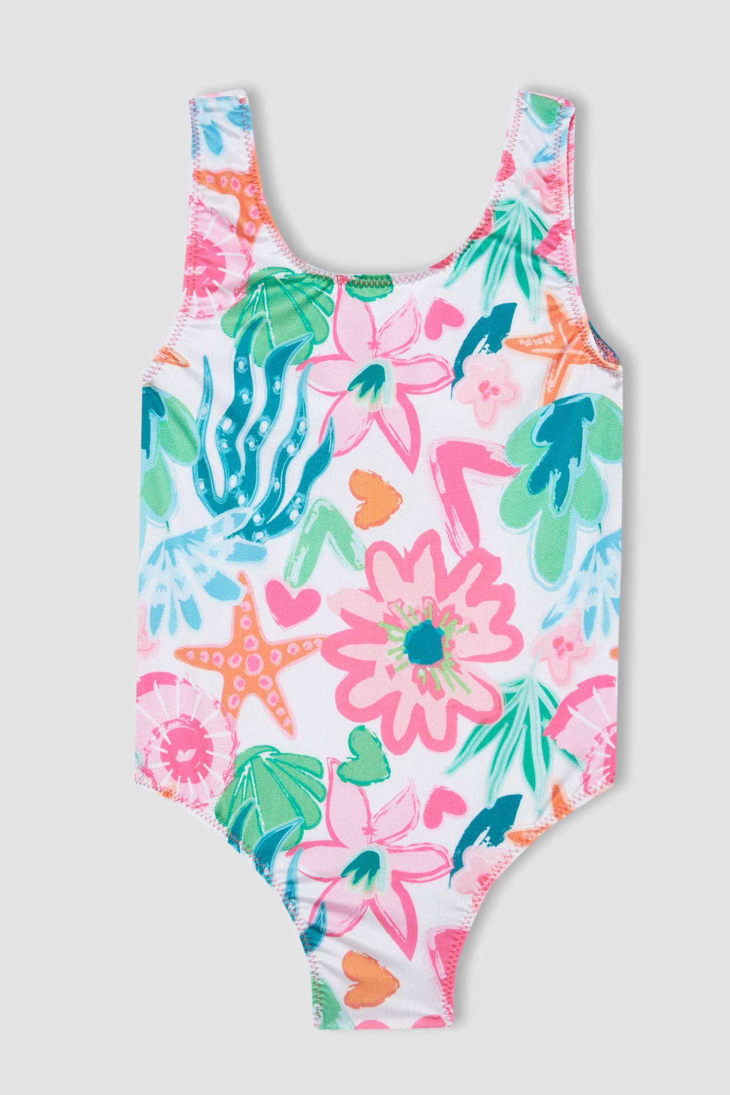 White BABY GIRL Baby Girl Patterned Swimsuit 3080947 | DeFacto