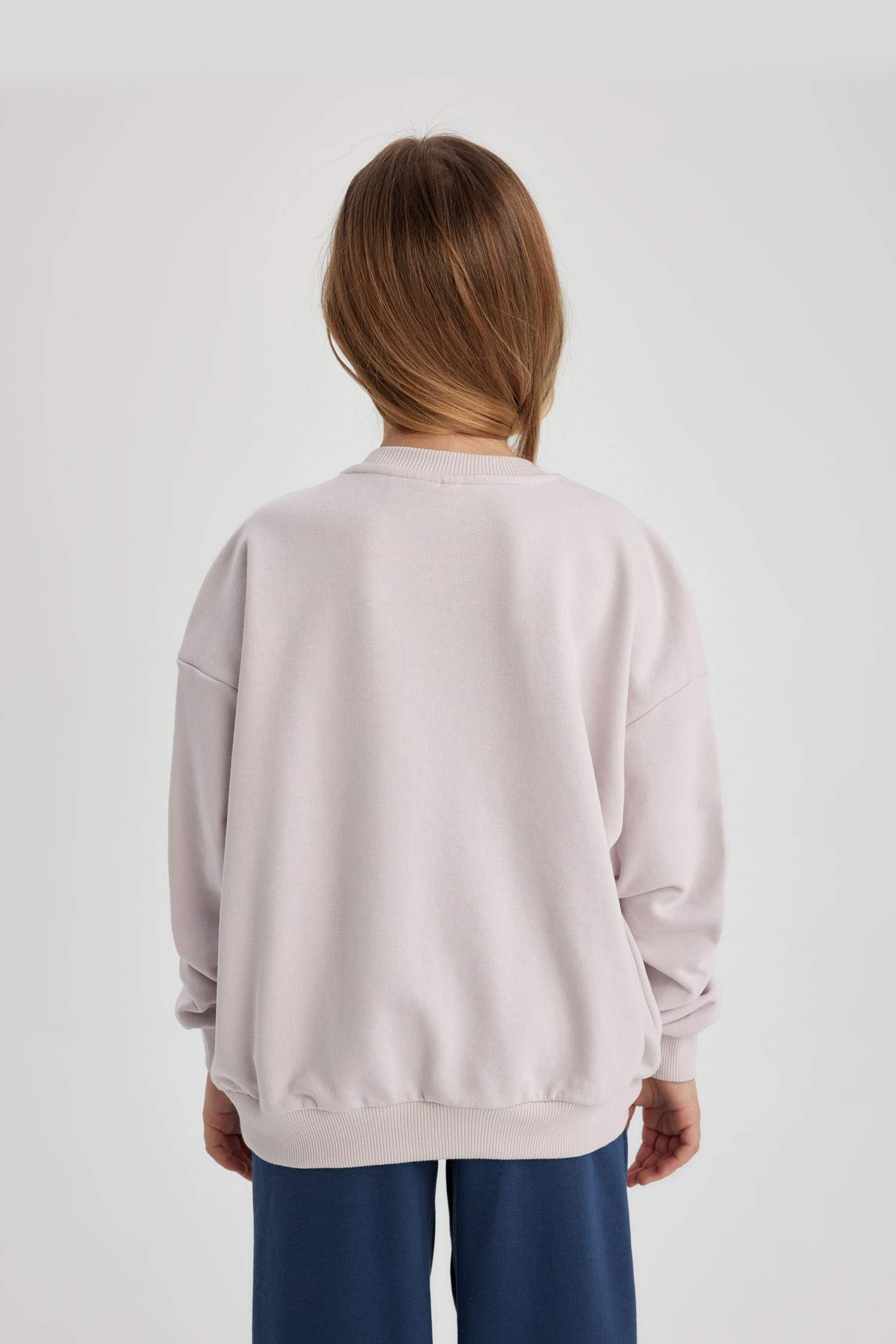 Kız Çocuk NBA Chicago Bulls Oversize Geniş Kalıp Bisiklet Yaka Sweatshirt