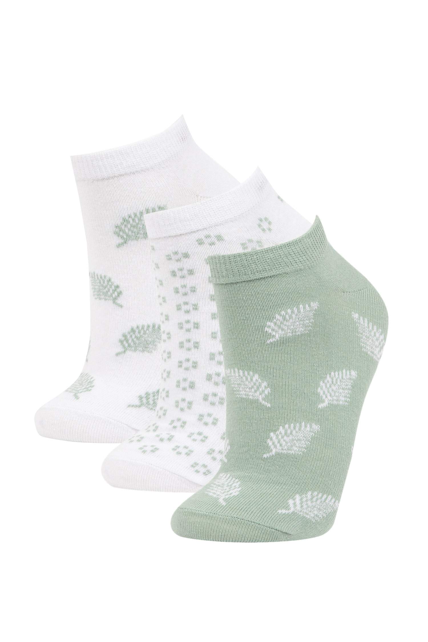 Lot de 3 paires de Chaussettes courtes en coton pour femme