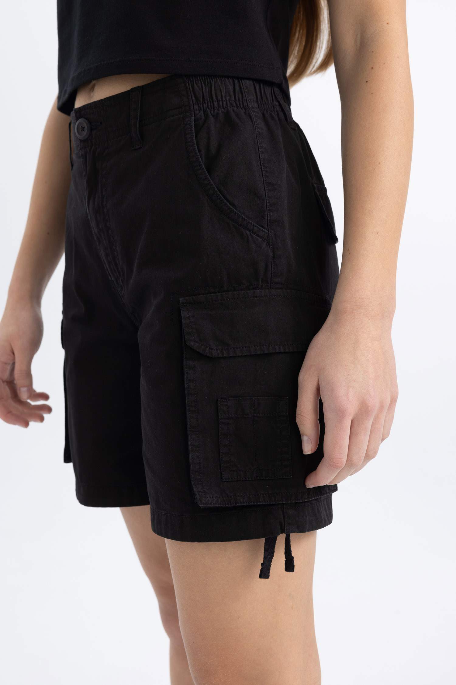 Шорты стандартного кроя из габардина, Coool