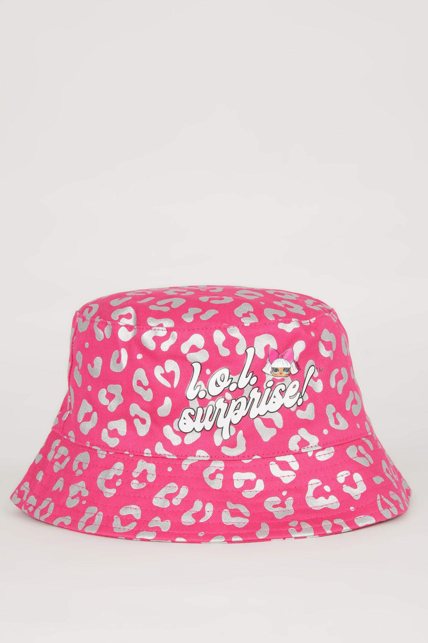 Kız Çocuk L.O.L. Surprise Desenli Simli Kumaş Bucket Şapka