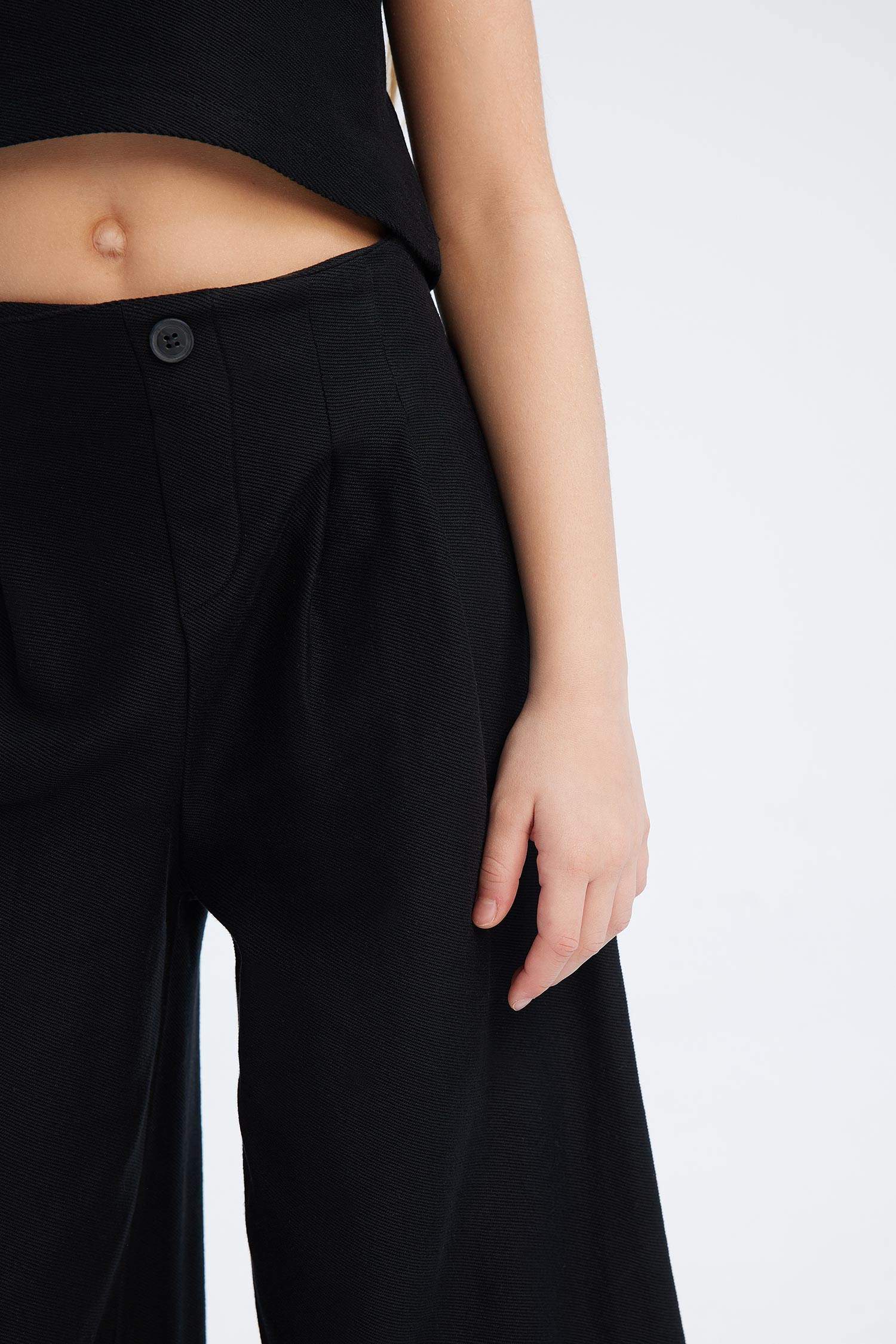 Kız Çocuk 2'li Takım Basic Düz Kolsuz Tişört Pantolon