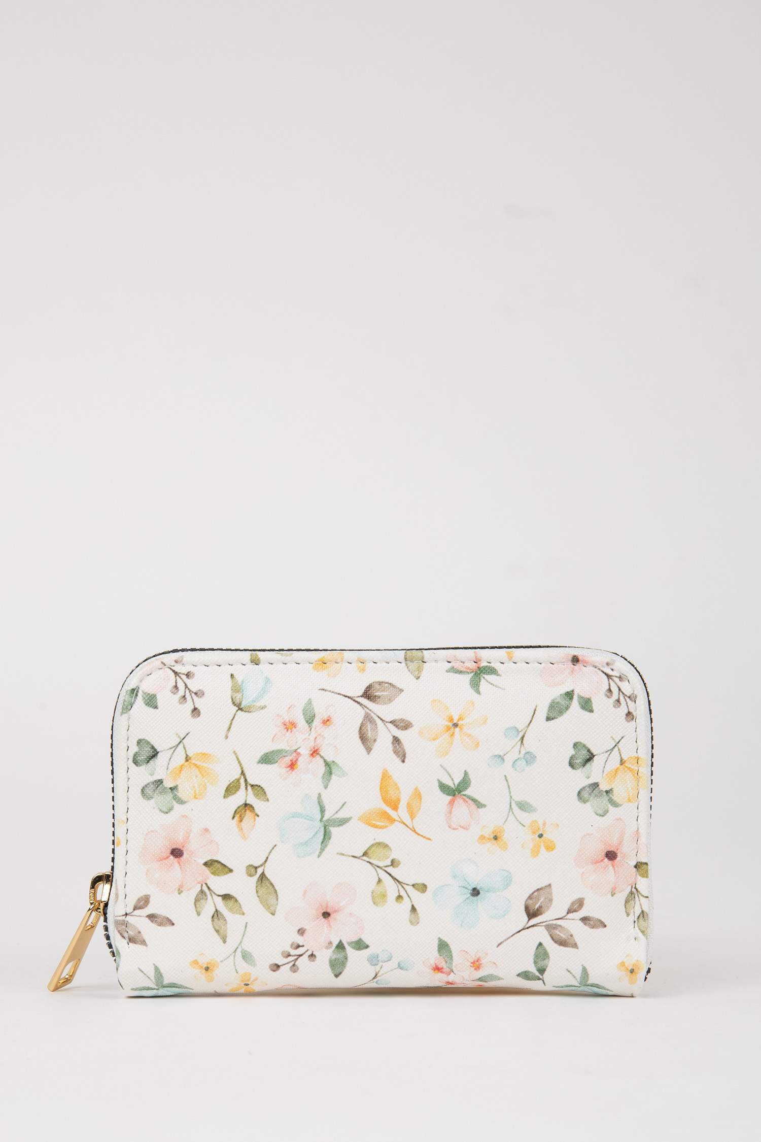 Kadın Çiçek Desenli Suni Deri Cüzdan