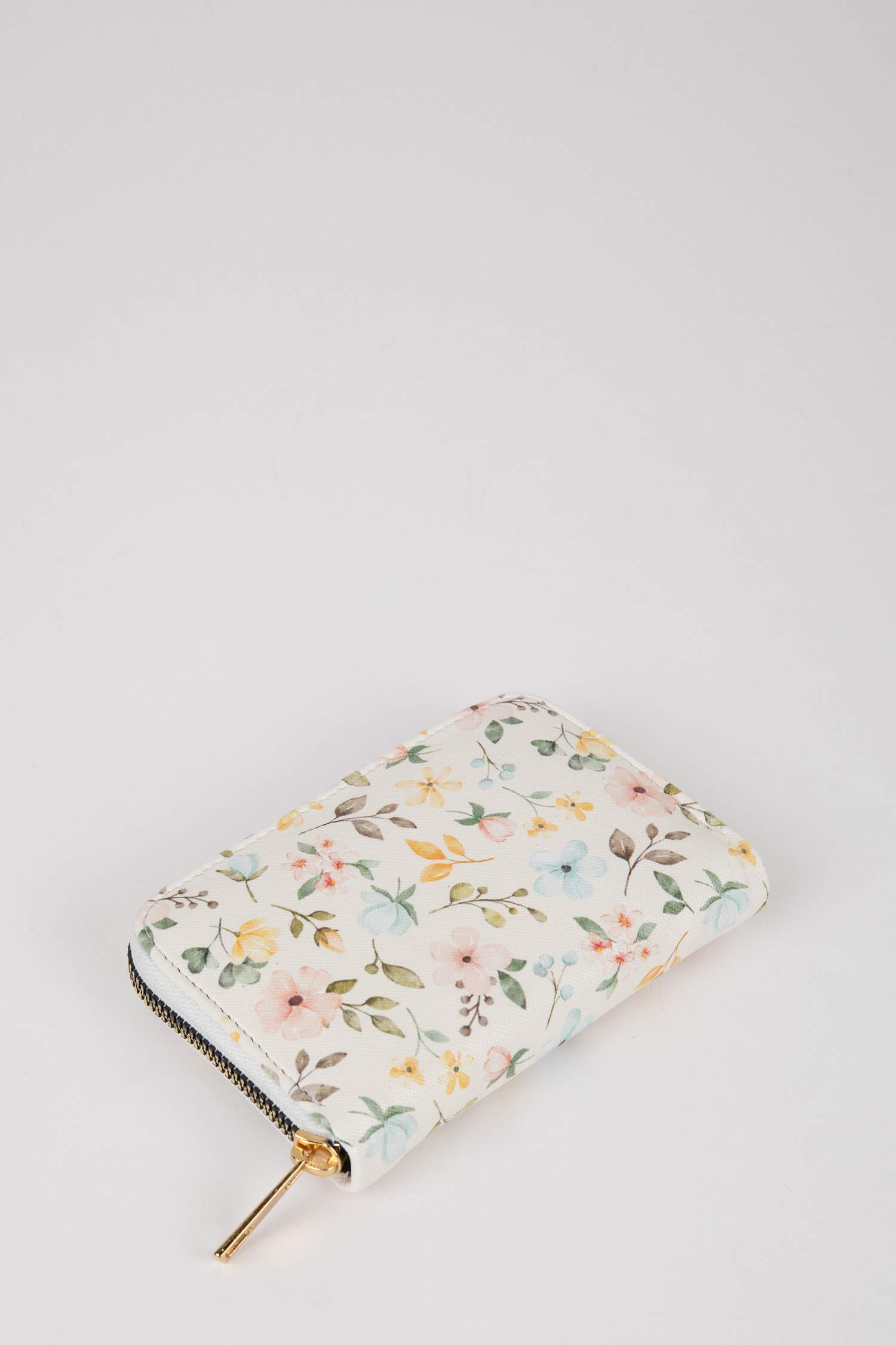 Kadın Çiçek Desenli Suni Deri Cüzdan