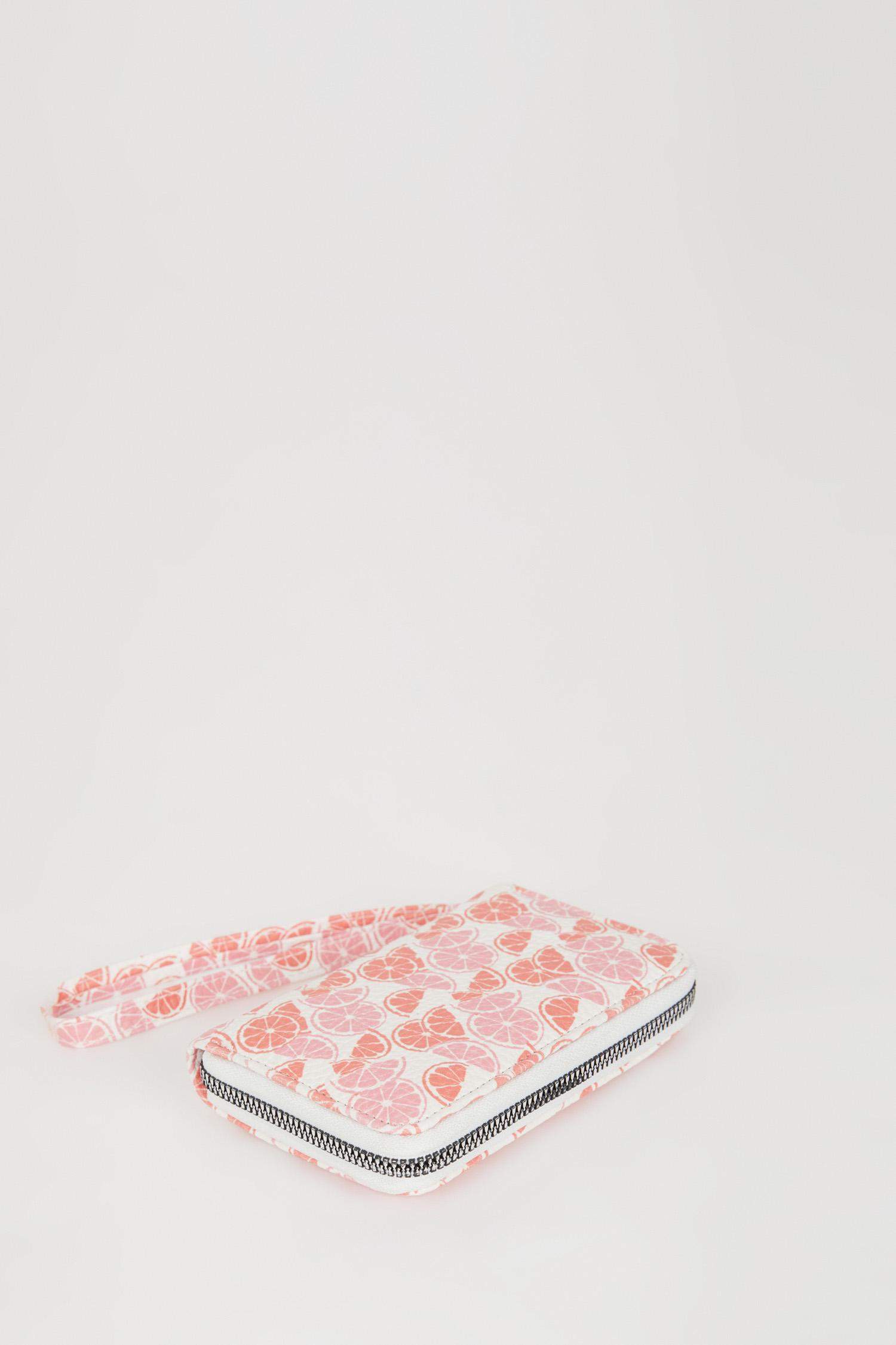 Kadın Çiçek Desenli Suni Deri Cüzdan