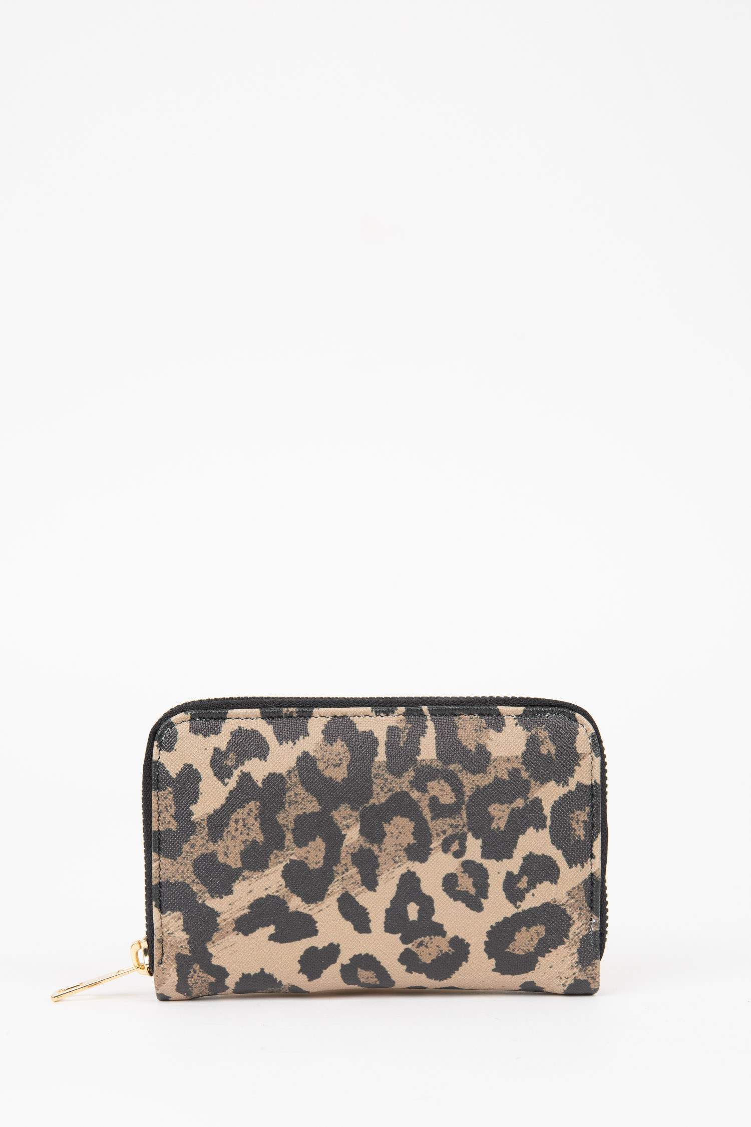 Kadın Leopar Desenli Suni Deri Cüzdan