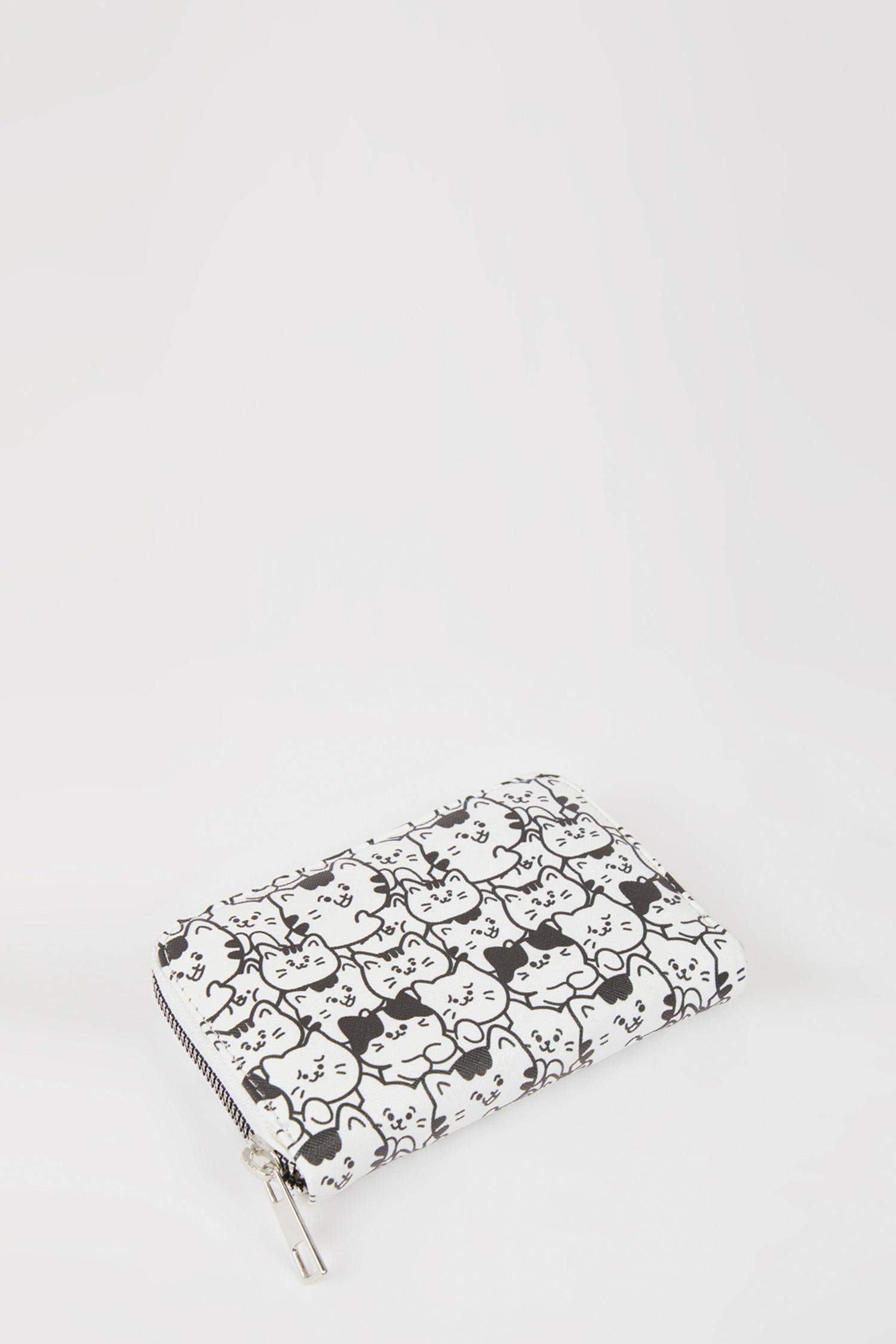 Kadın Desenli Suni Deri Cüzdan