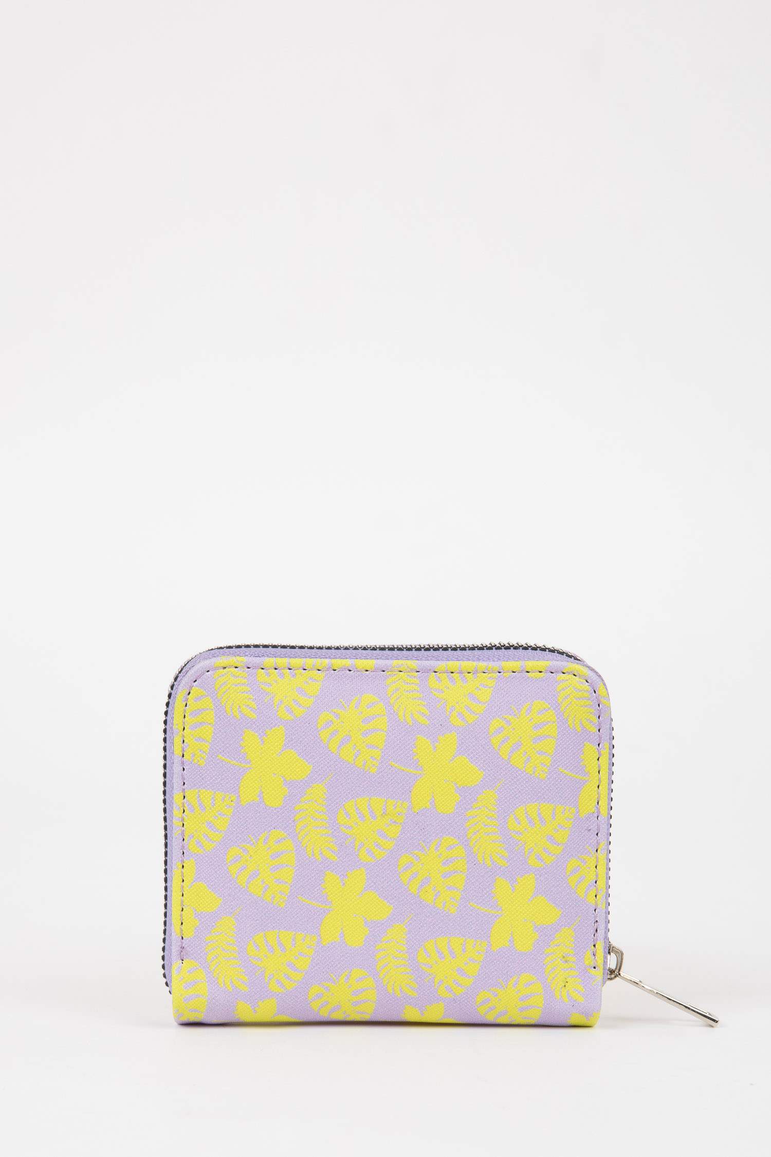 Kadın Yaprak Desenli Suni Deri Cüzdan