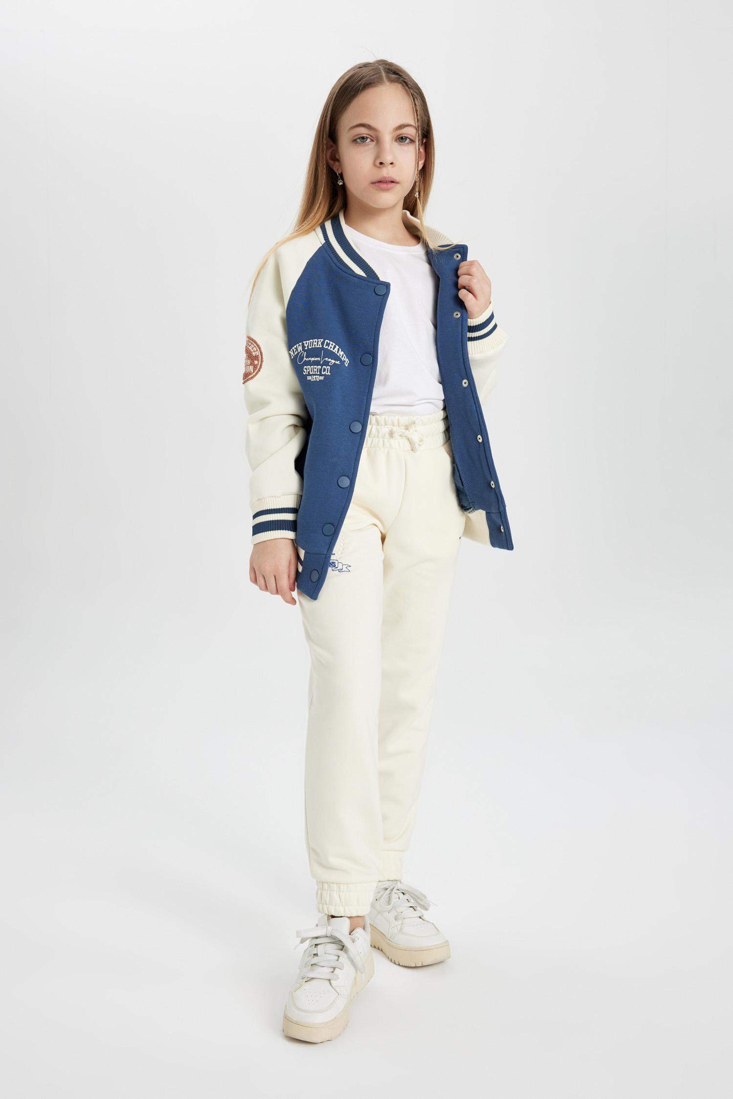 Kız Çocuk NBA Wordmark Beli ve Paçası Lastikli Cepli Jogger Eşofman Altı