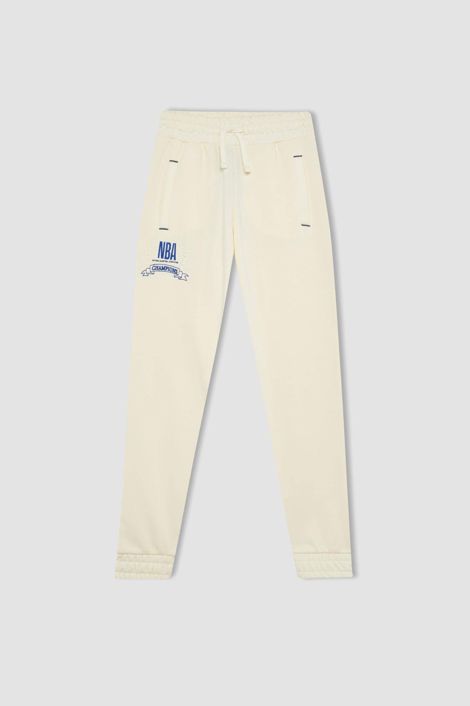 Kız Çocuk NBA Wordmark Beli ve Paçası Lastikli Cepli Jogger Eşofman Altı