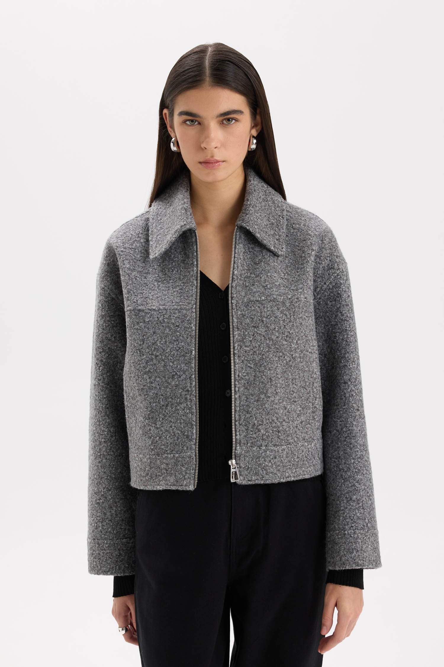 جاكيت جوخ قصير قصة عادية بياخة بولو مقاوم للماء