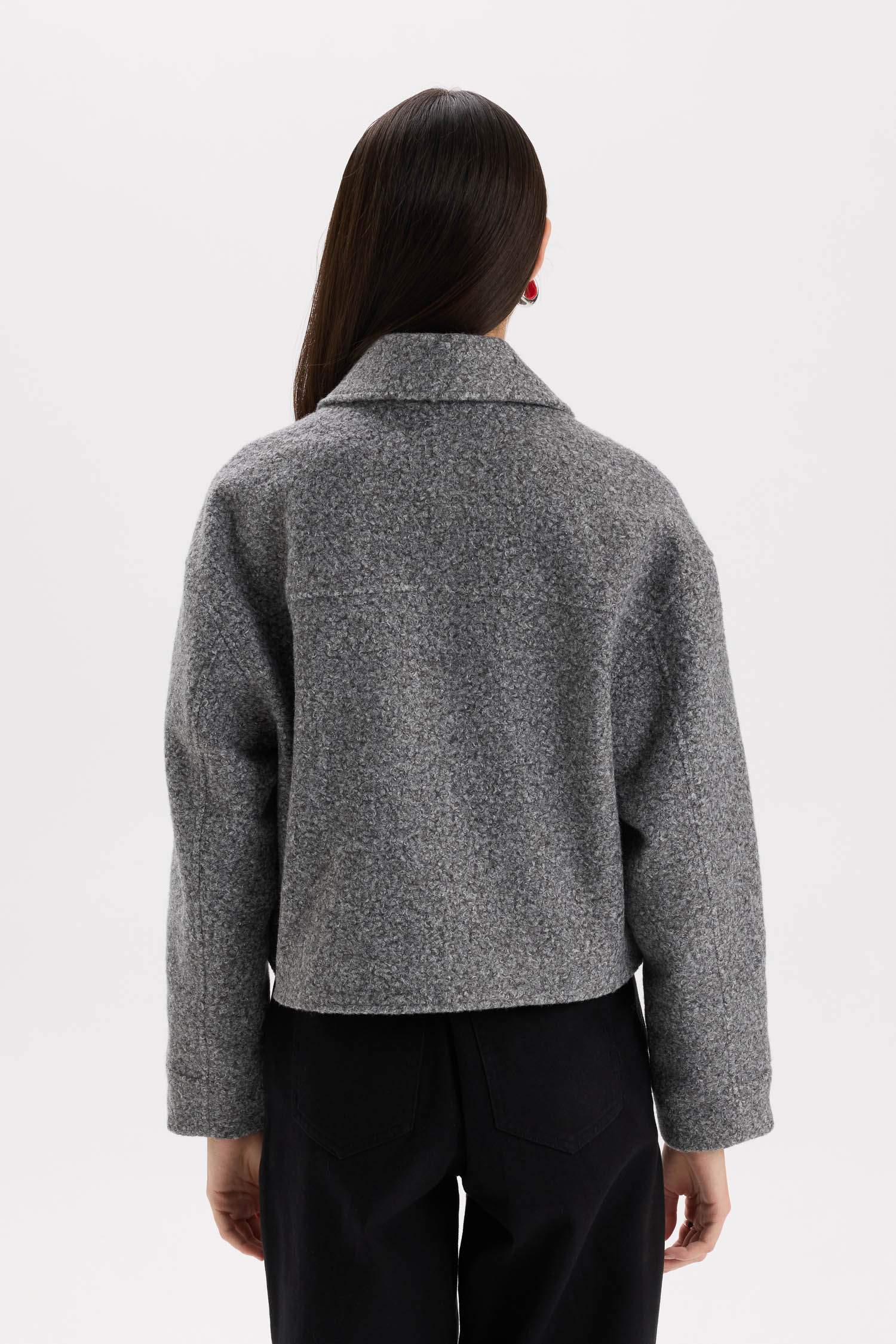 جاكيت جوخ قصير قصة عادية بياخة بولو مقاوم للماء