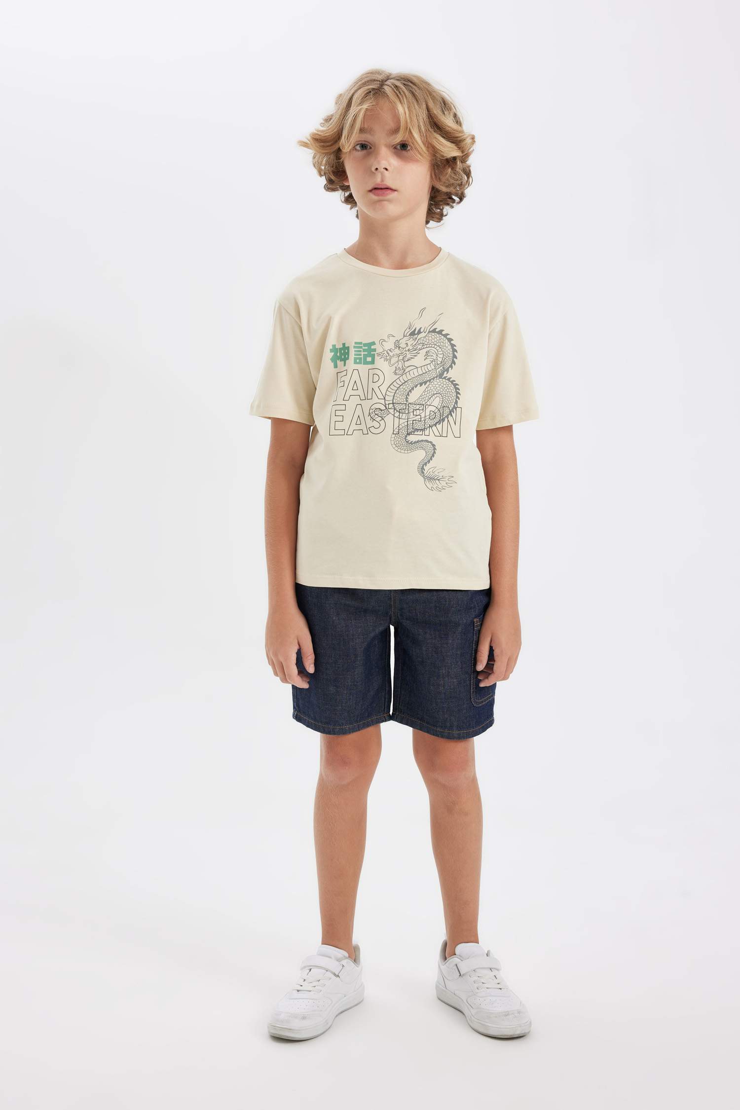 Boy Crew Neck Printed Short Sleeve T-Shirt