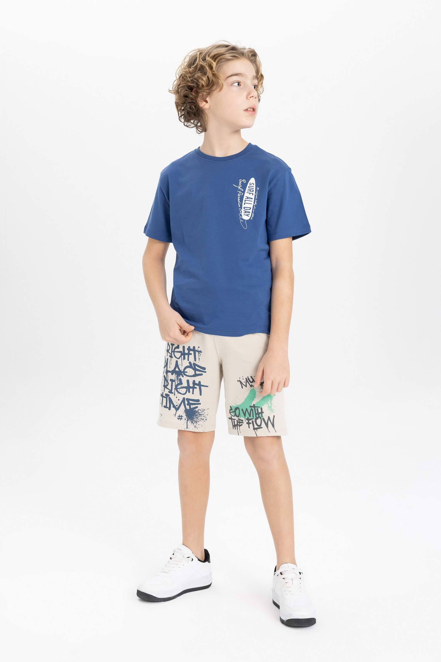 Boy Crew Neck Printed Short Sleeve T-Shirt