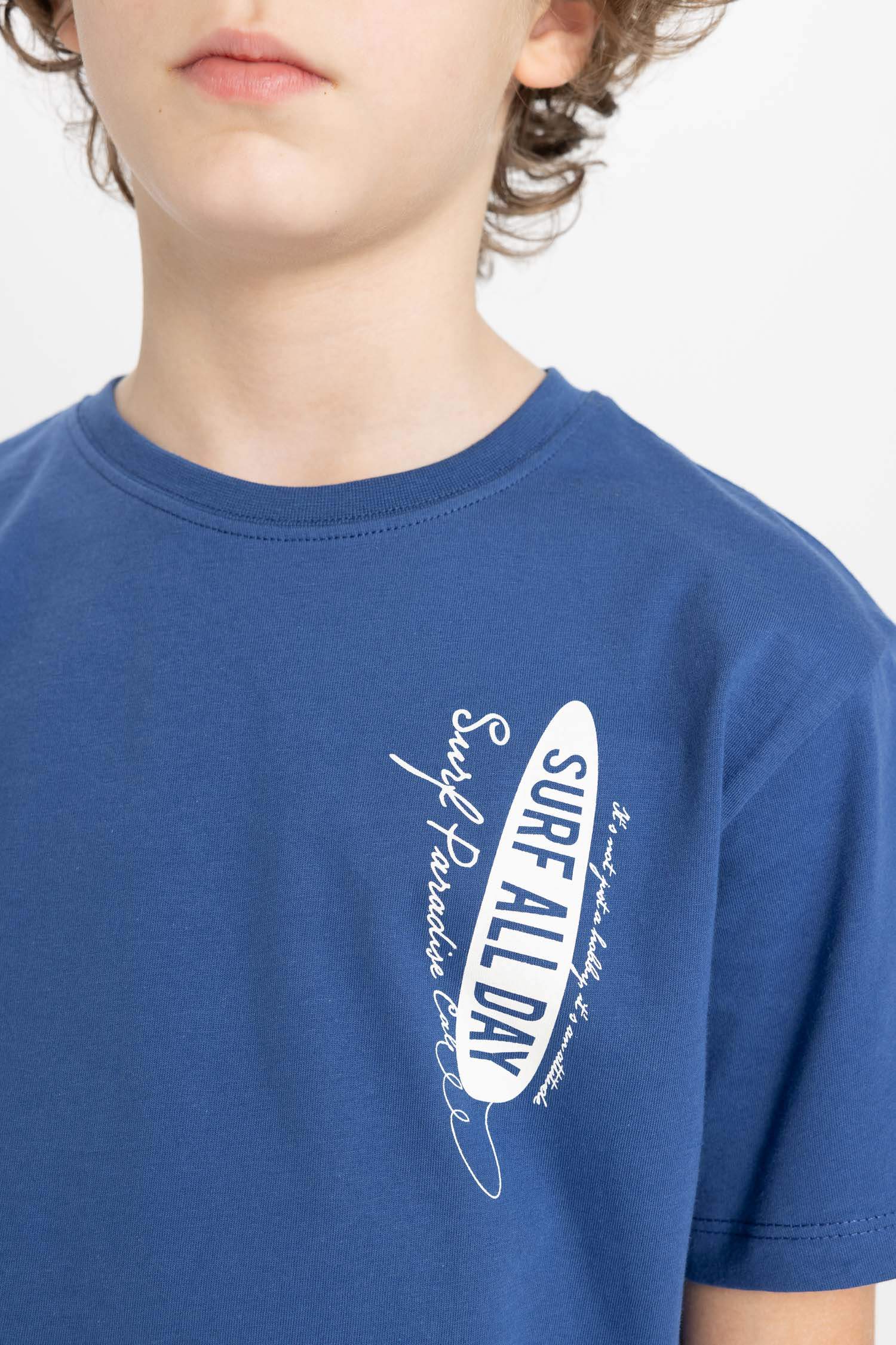 Boy Crew Neck Printed Short Sleeve T-Shirt