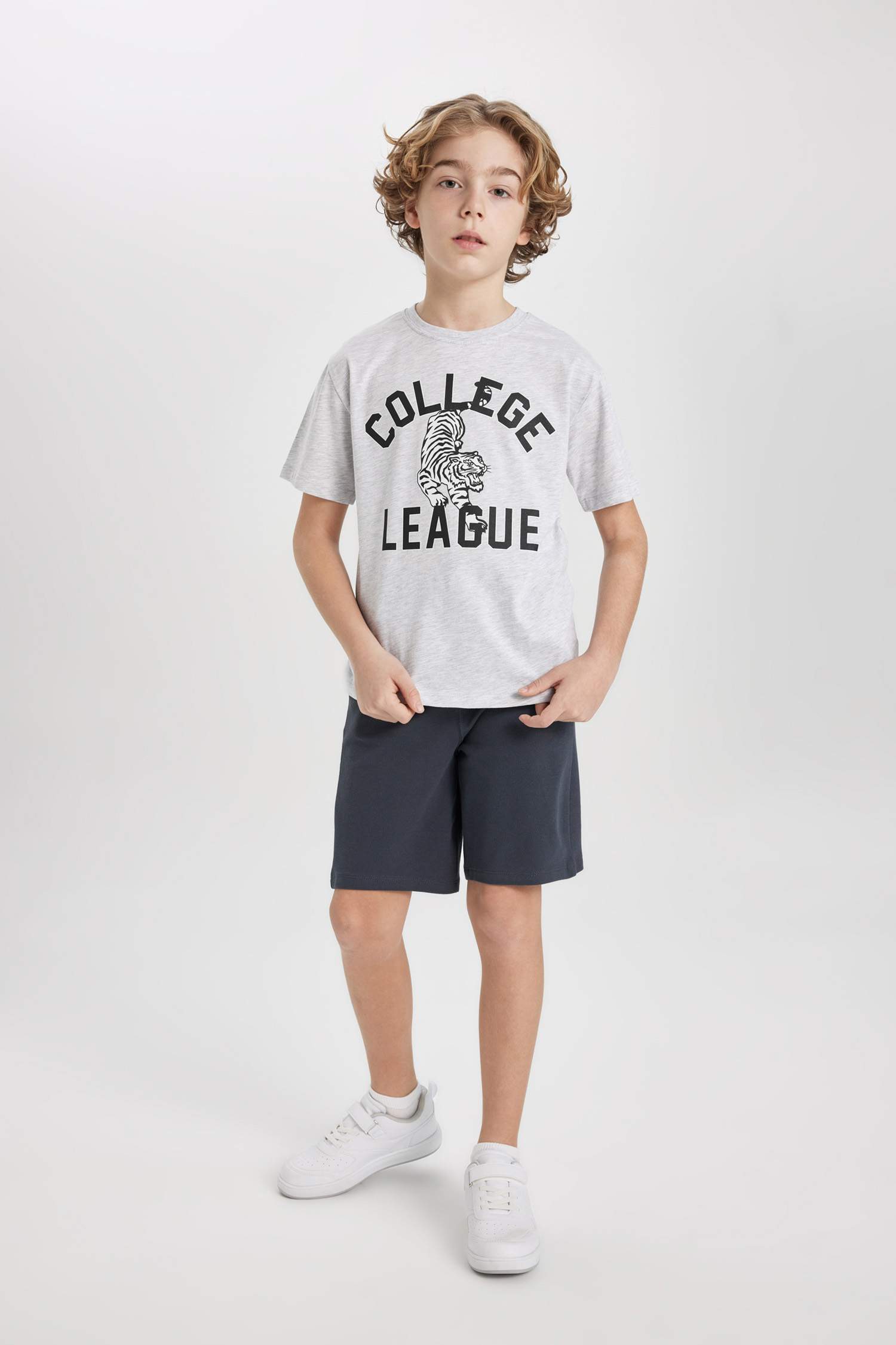 T-Shirt Imprimé à Manches Courtes Col Rond pour Garçon