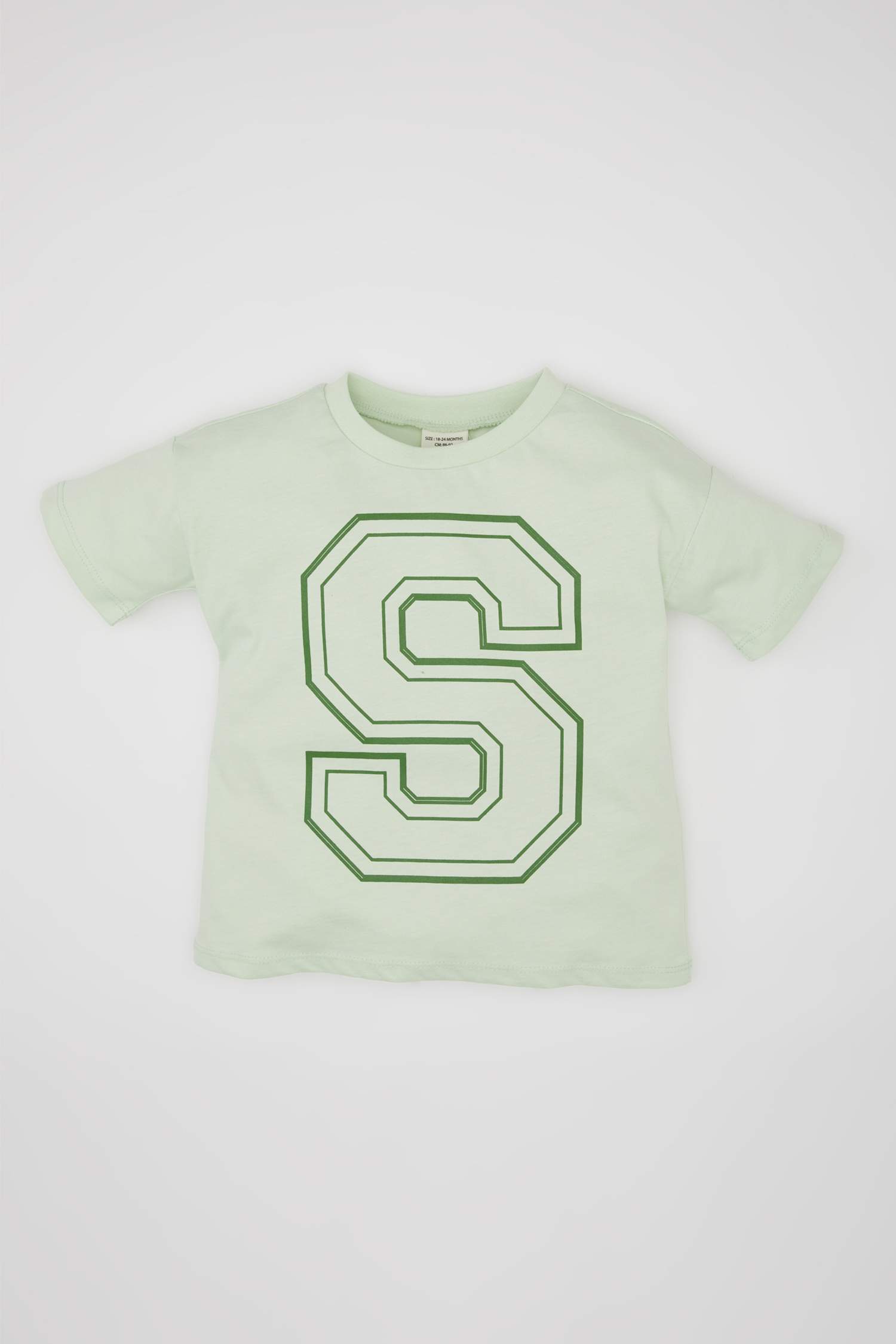 Baby Boy Crew Neck Printed Short Sleeve T-Shirt