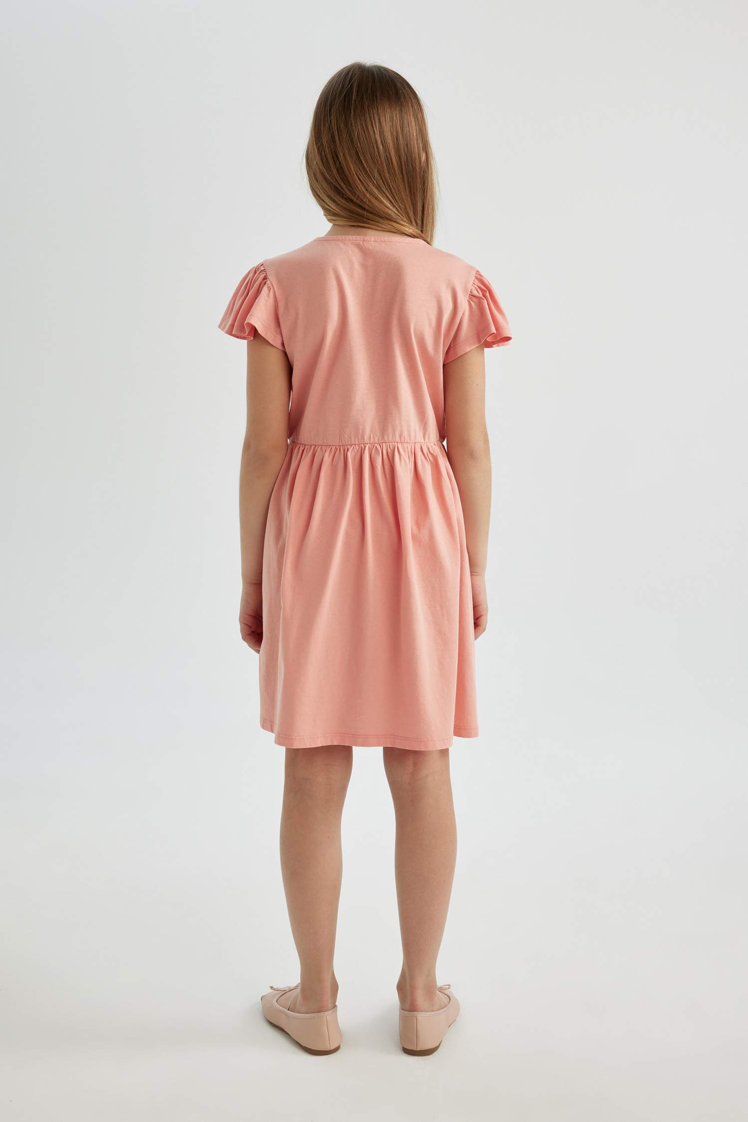 Girl Short Sleeve Combed Cotton Dress