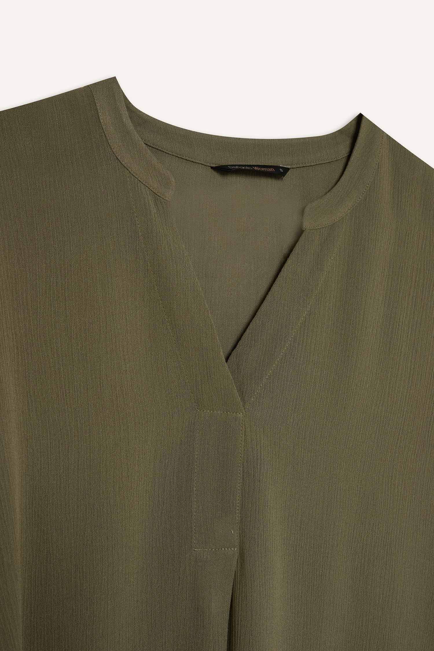 қалыпты пішім с мойын Қысқа жеңді Блуза