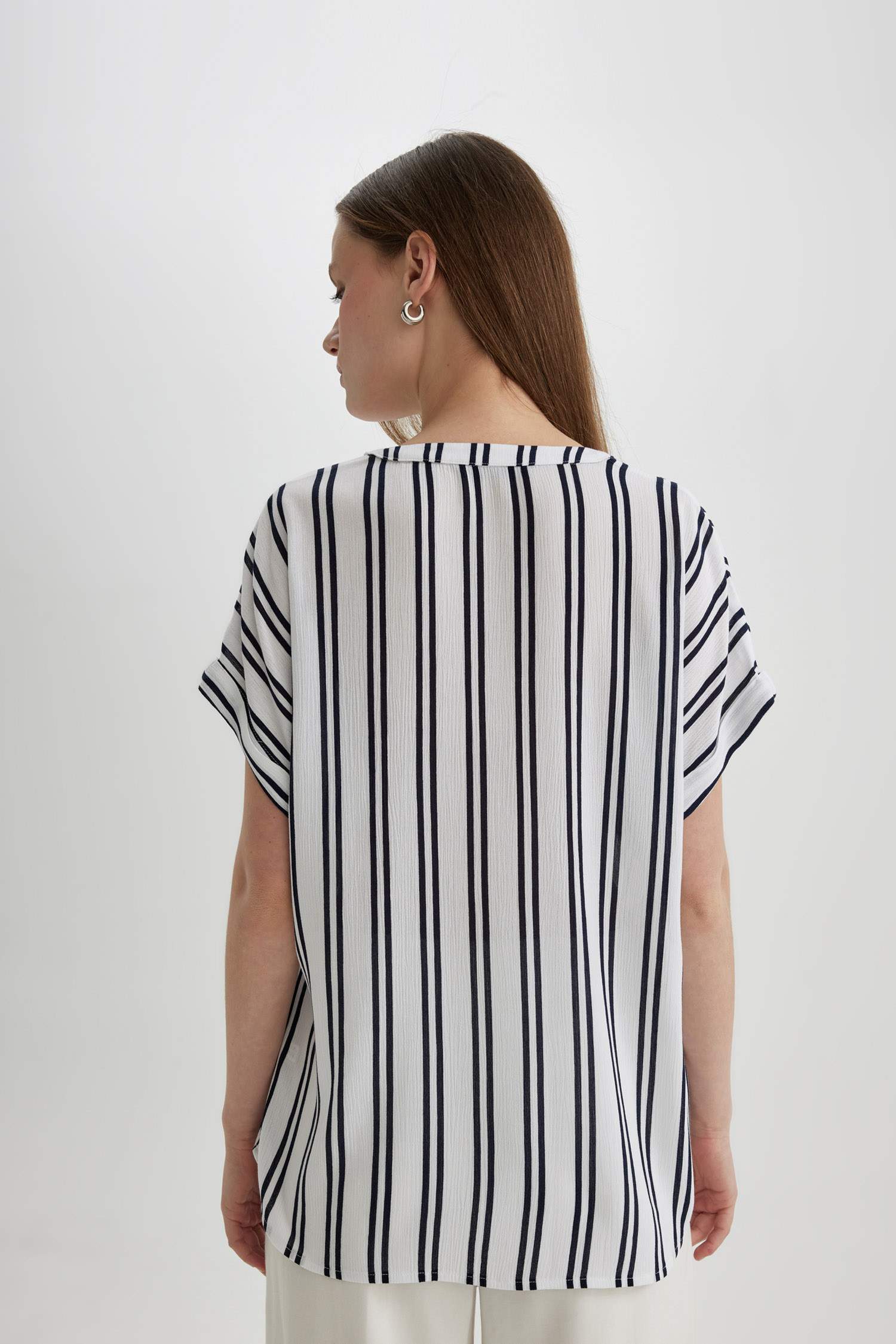 қалыпты пішім с мойын Қысқа жеңді Блуза