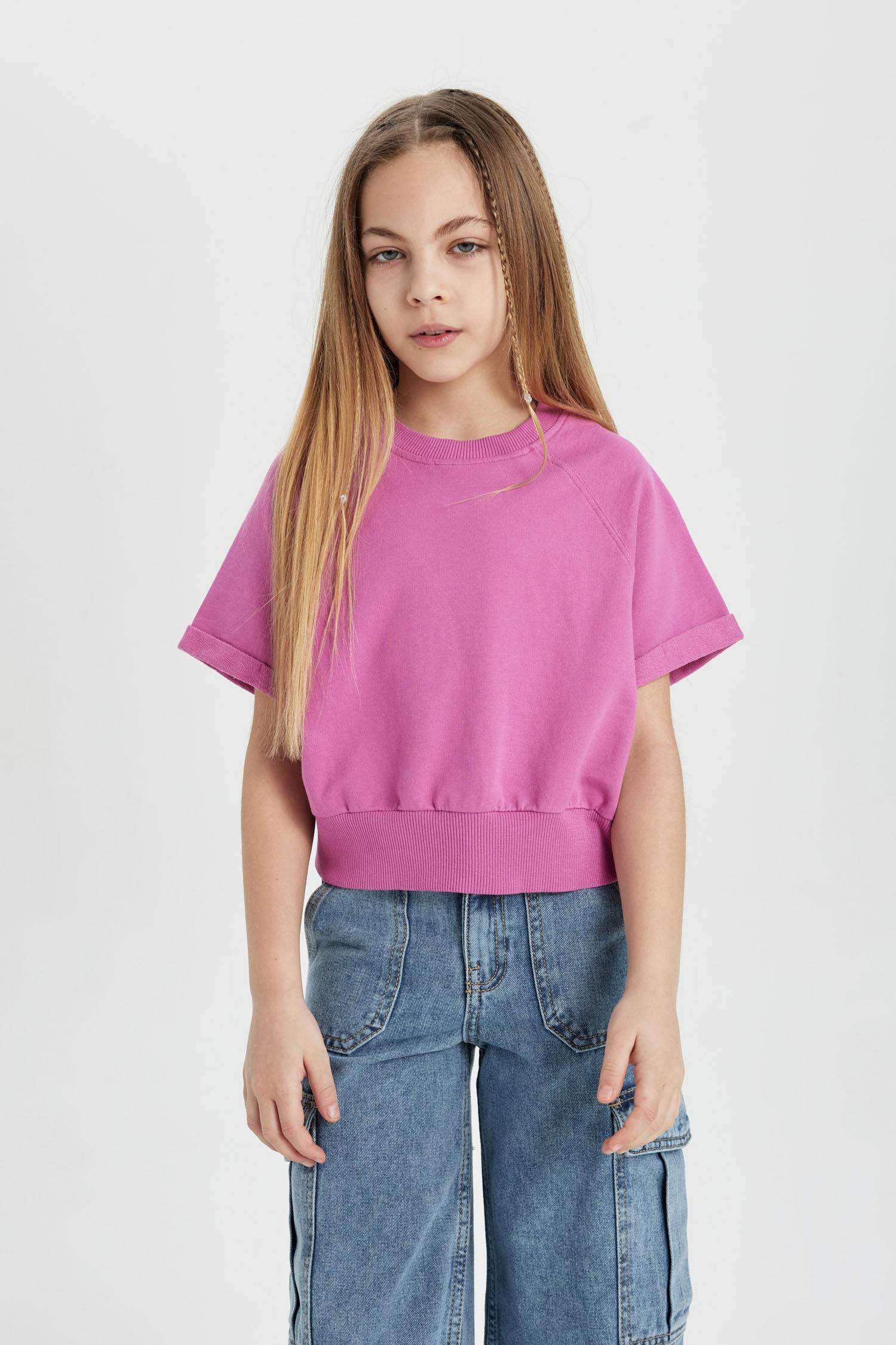 Girl Back Printed Short Sleeve T-Shirt