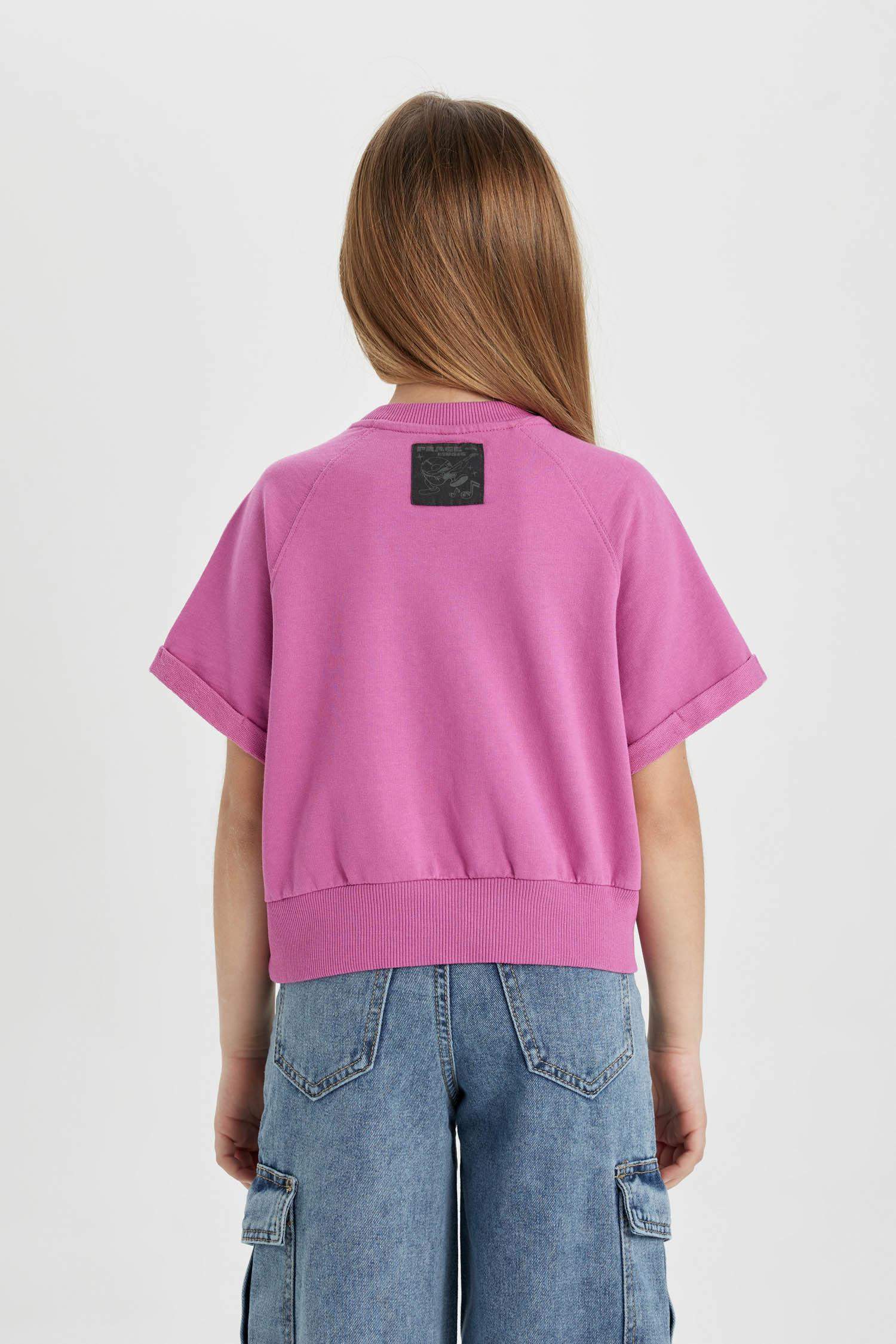Girl Back Printed Short Sleeve T-Shirt