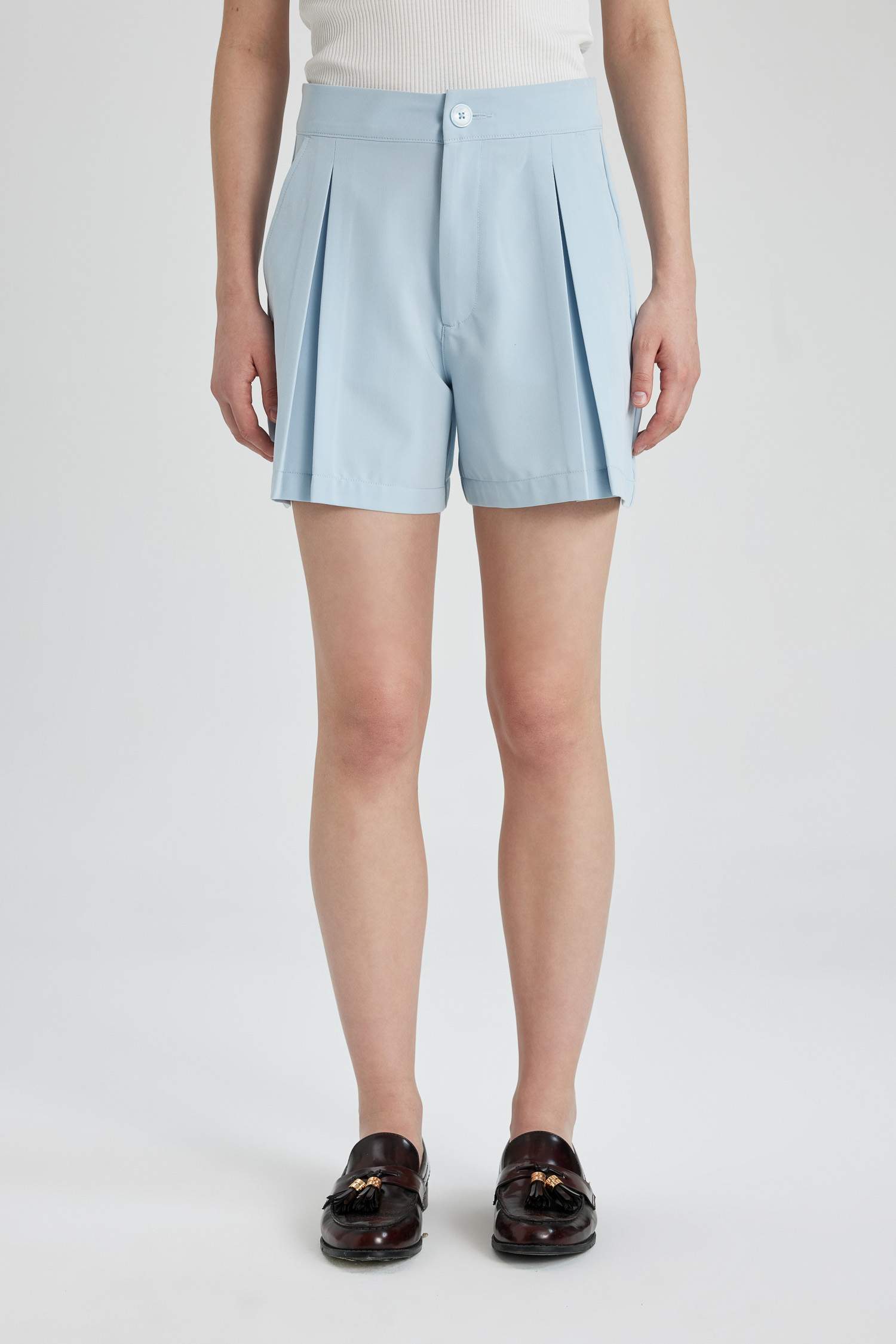 Regular Fit High Waist Shorts