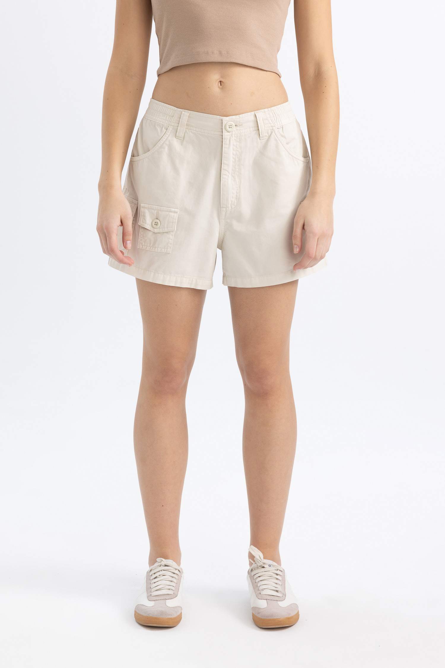 Шорты стандартного кроя из габардина, Coool