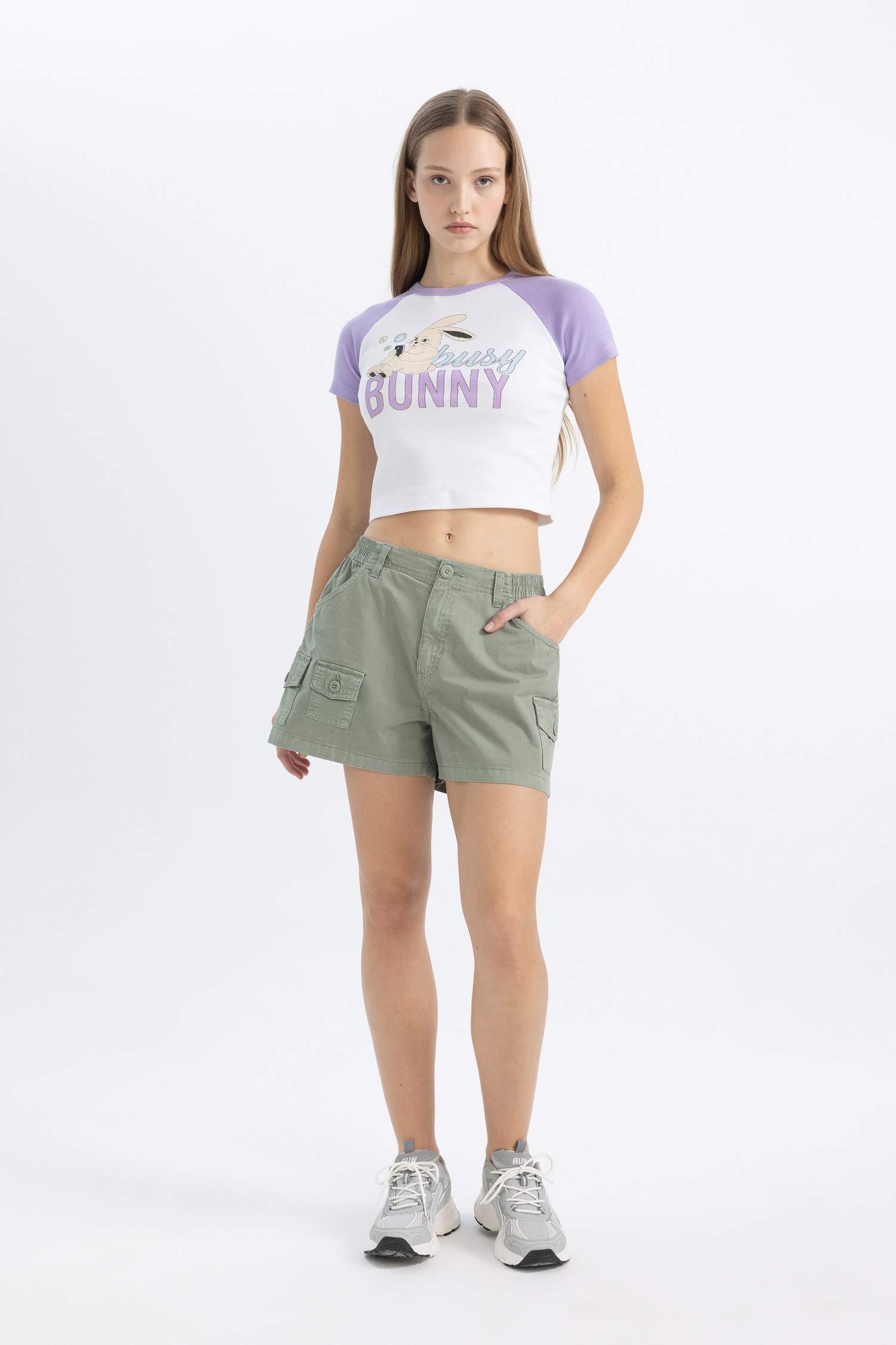 Шорты стандартного кроя из габардина, Coool