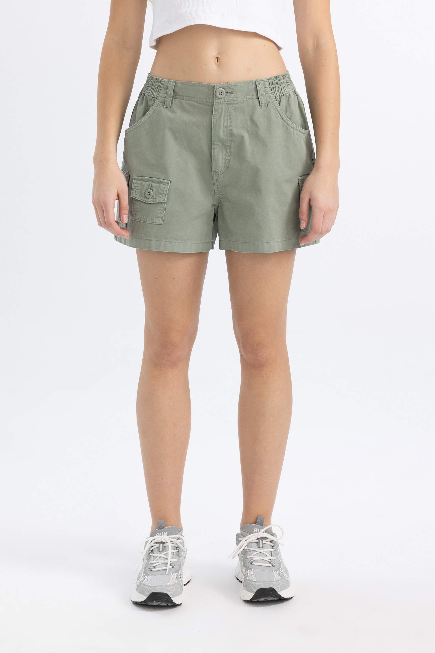 Шорты стандартного кроя из габардина, Coool