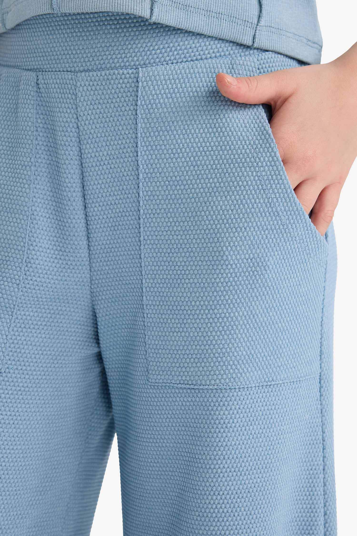 بنطرون بجامة رياضي بناتي برجل واسع وايد ليج