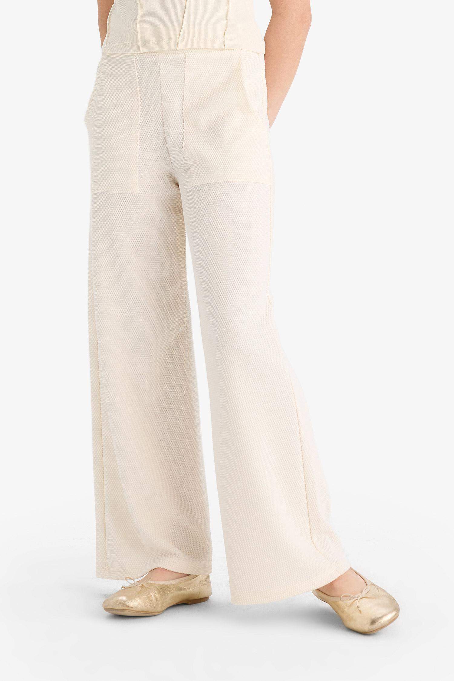 Pantalon de survêtement large à taille élastique pour fille