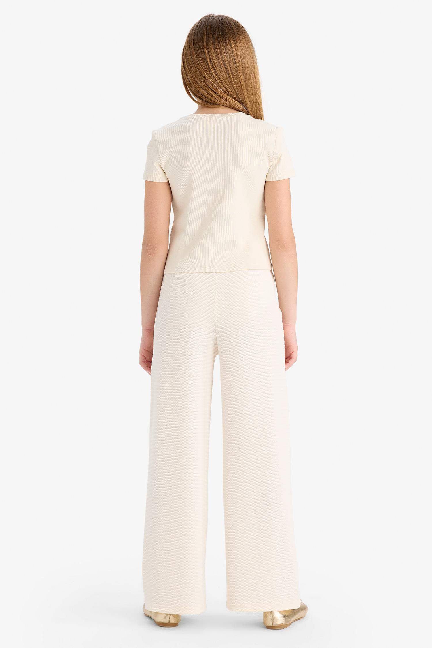 Pantalon de survêtement large à taille élastique pour fille