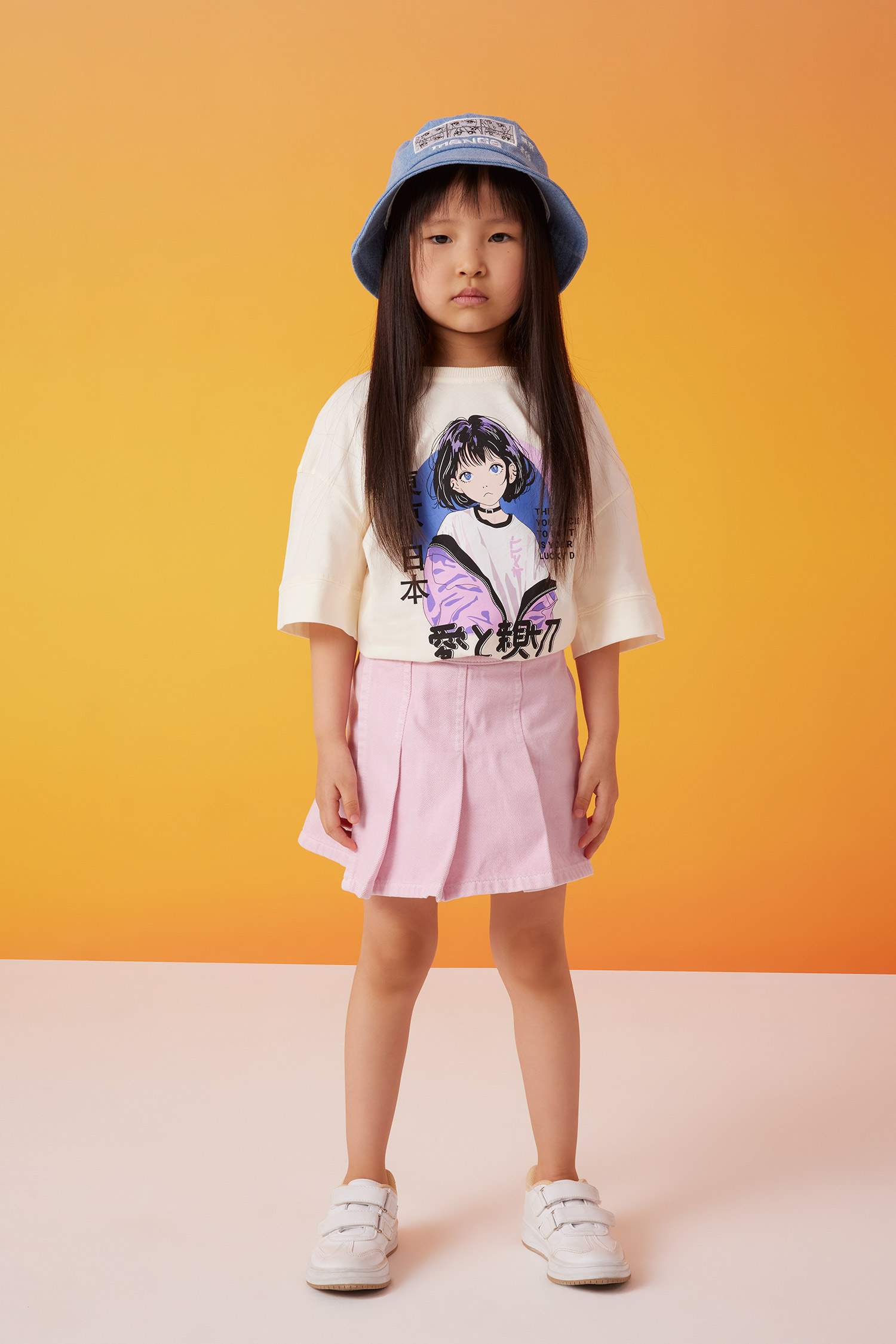 Girl Oversize Fit Printed Short Sleeve T-Shirt