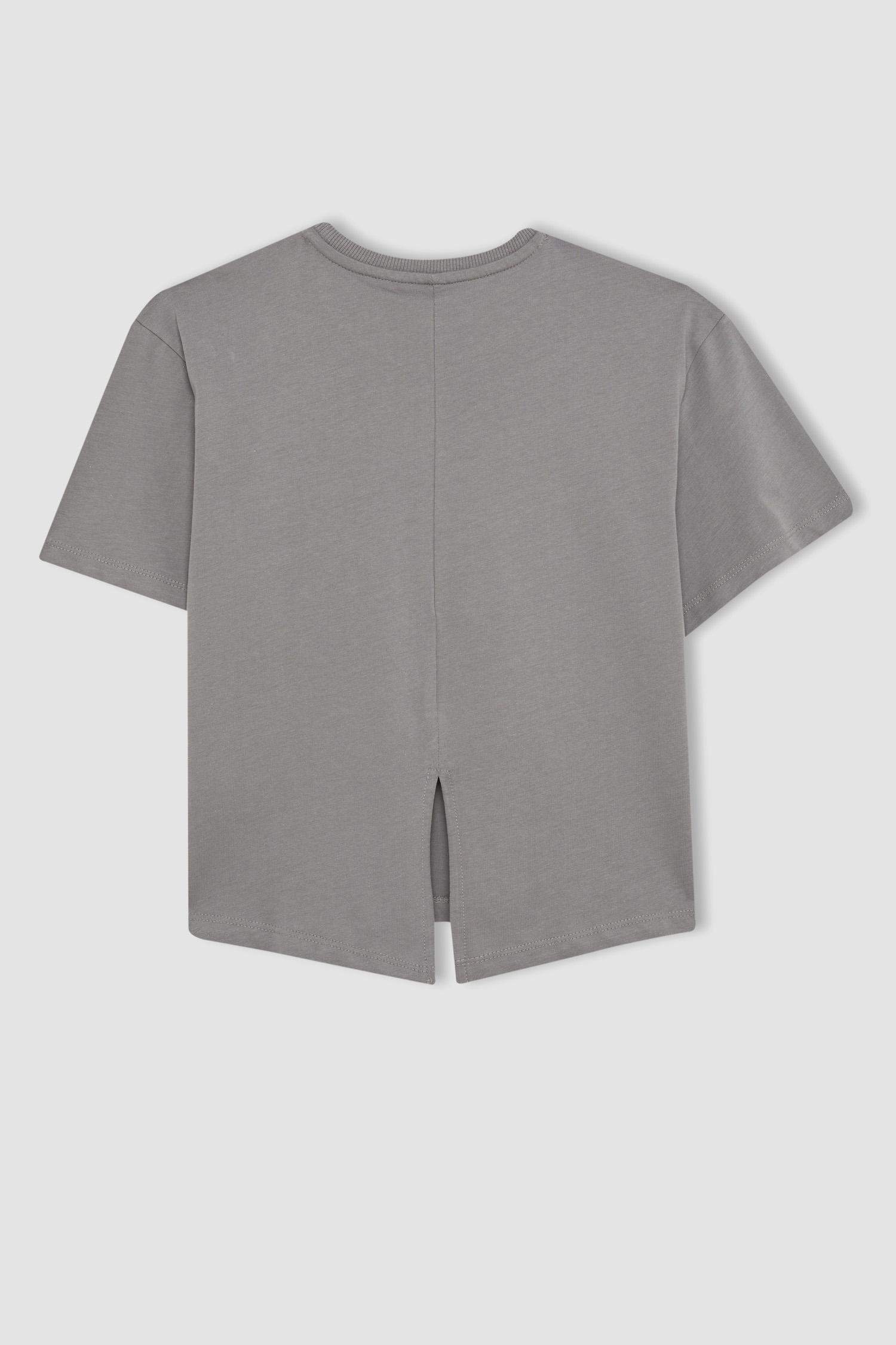 T-shirt à col rond et manches courtes Coupe décontractée pour fille