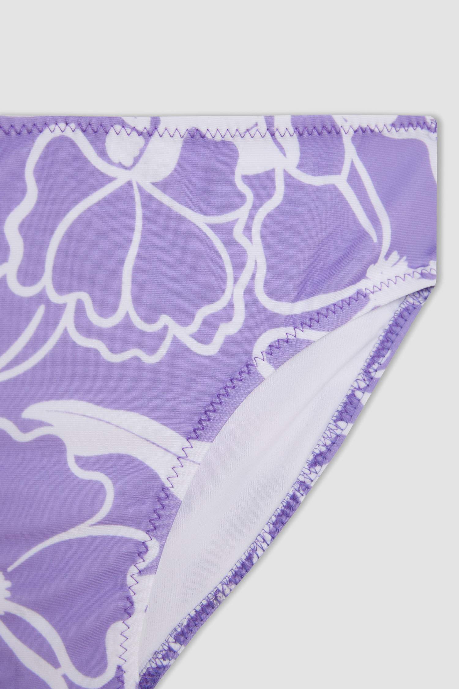 طقم بكيني بناتي بنقشة الزهور - قطعتين