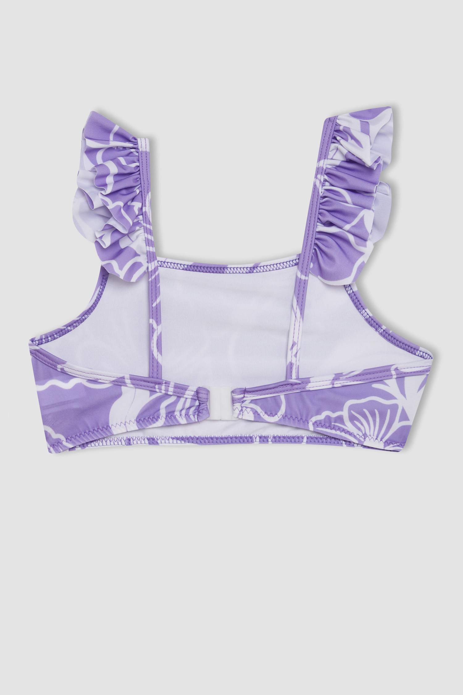 طقم بكيني بناتي بنقشة الزهور - قطعتين