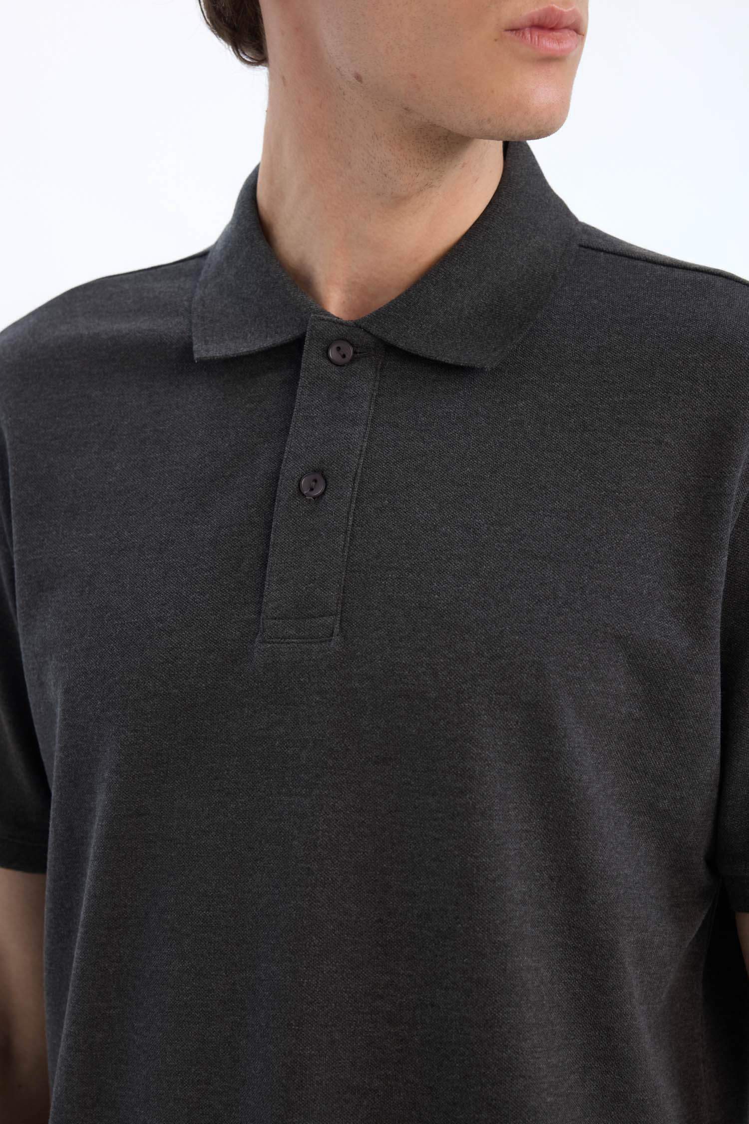 Regular Fit Polo Collar Pique Polo T-Shirt