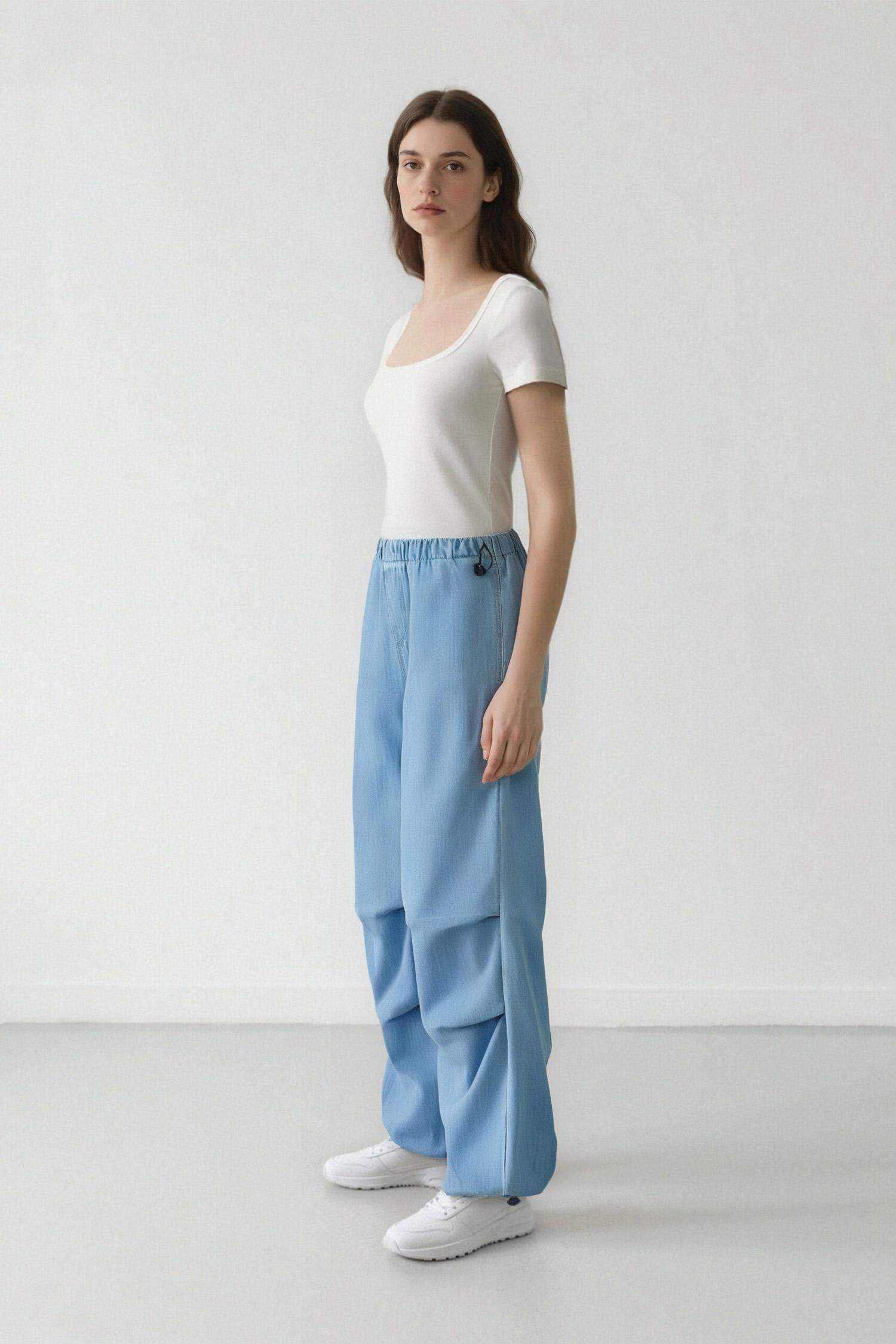 Jogger High Waist Ankle Length Parachute Jeans