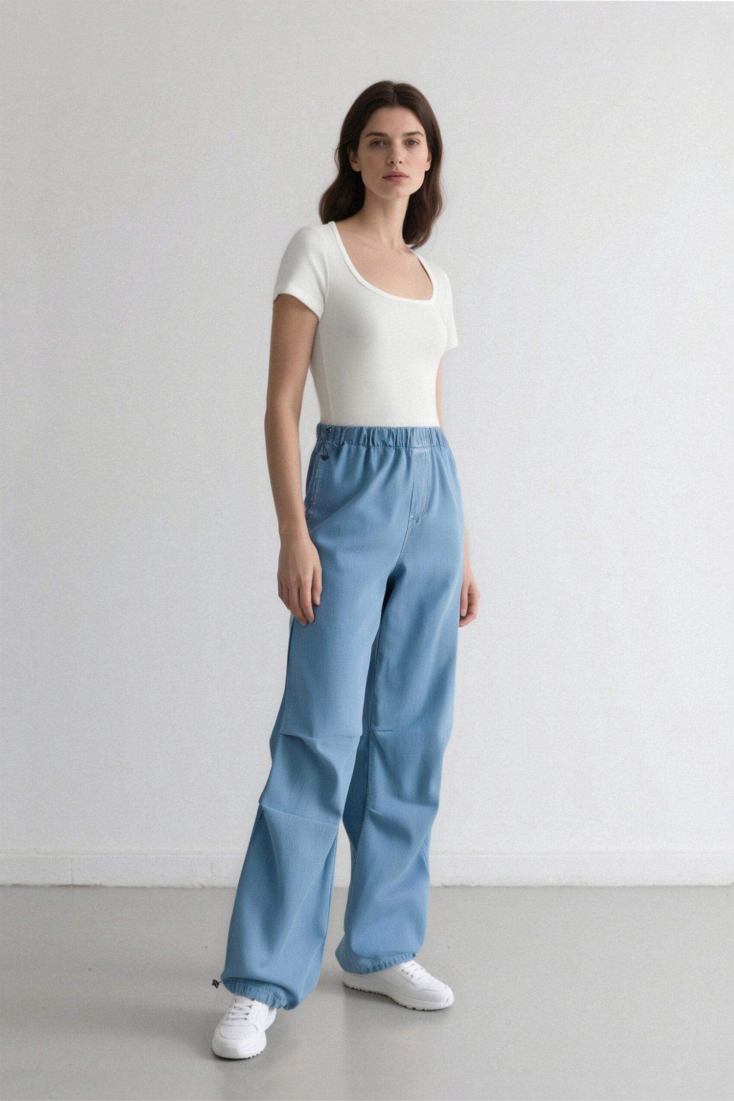 Jogger High Waist Ankle Length Parachute Jeans