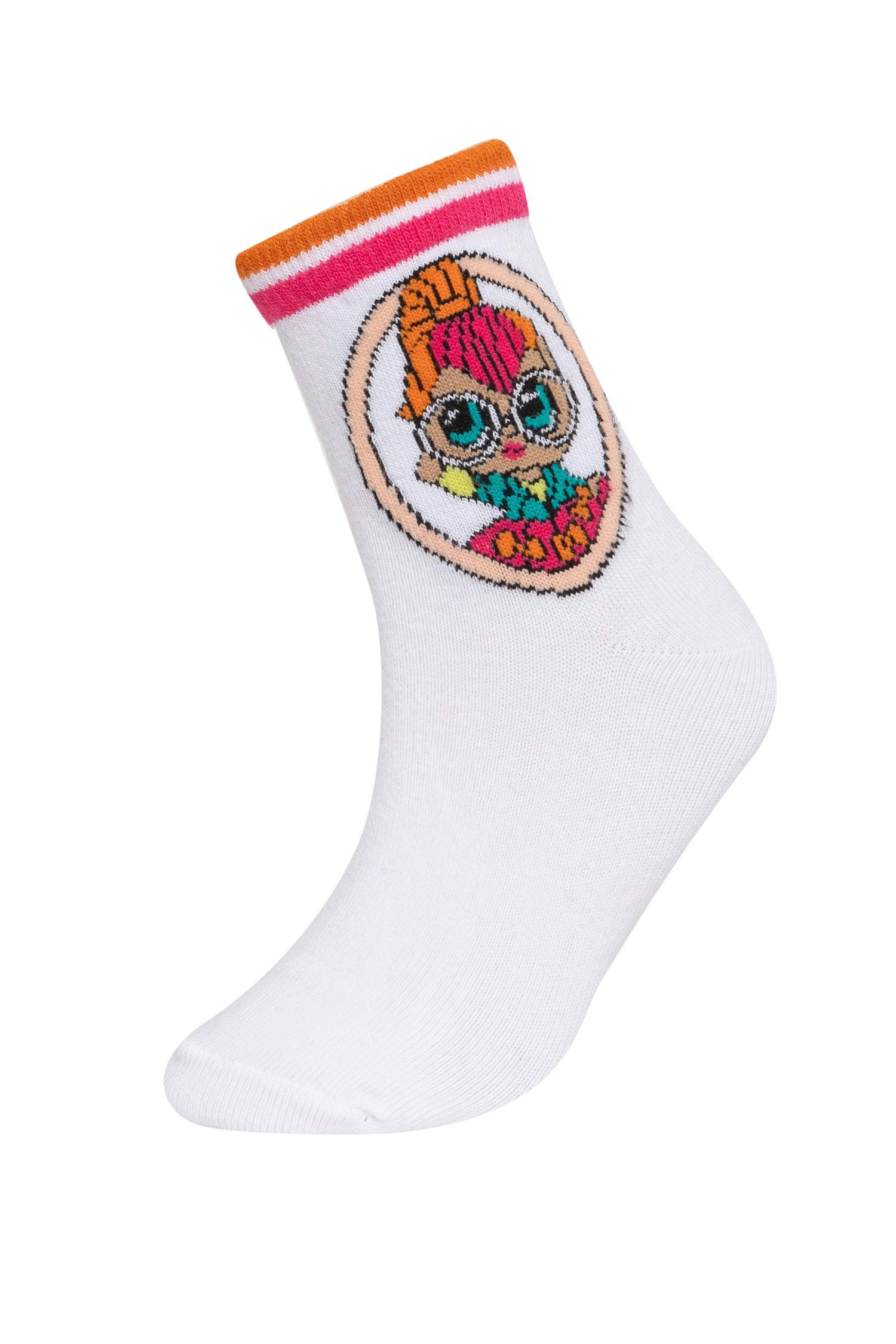 جوارب بامبو بنات قطن من L.O.L - قطعتين