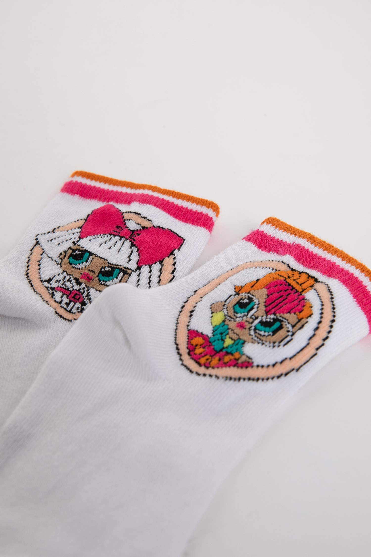 جوارب بامبو بنات قطن من L.O.L - قطعتين
